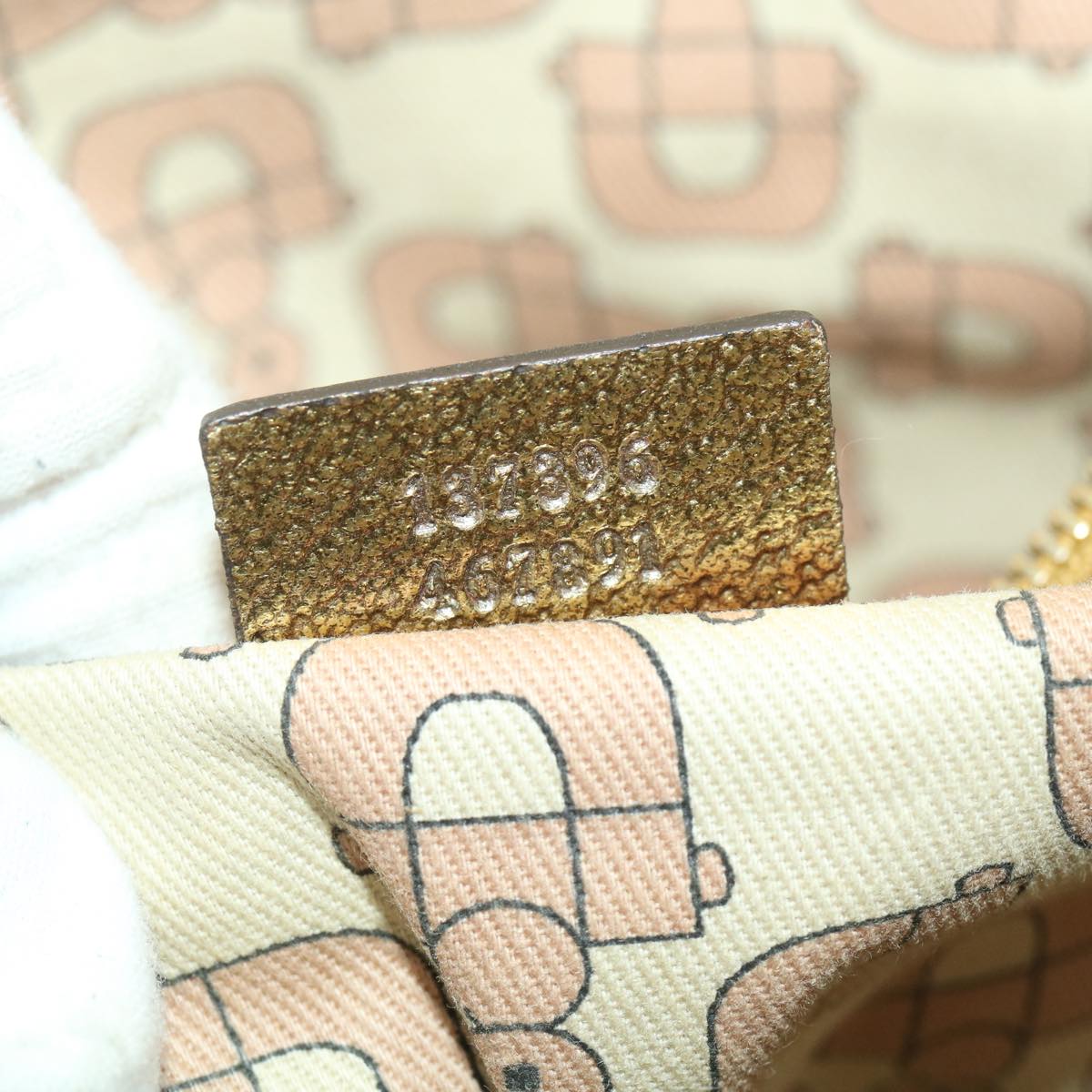 GUCCI GG Canvas Tote Bag Beige Gold 137396 ac1626