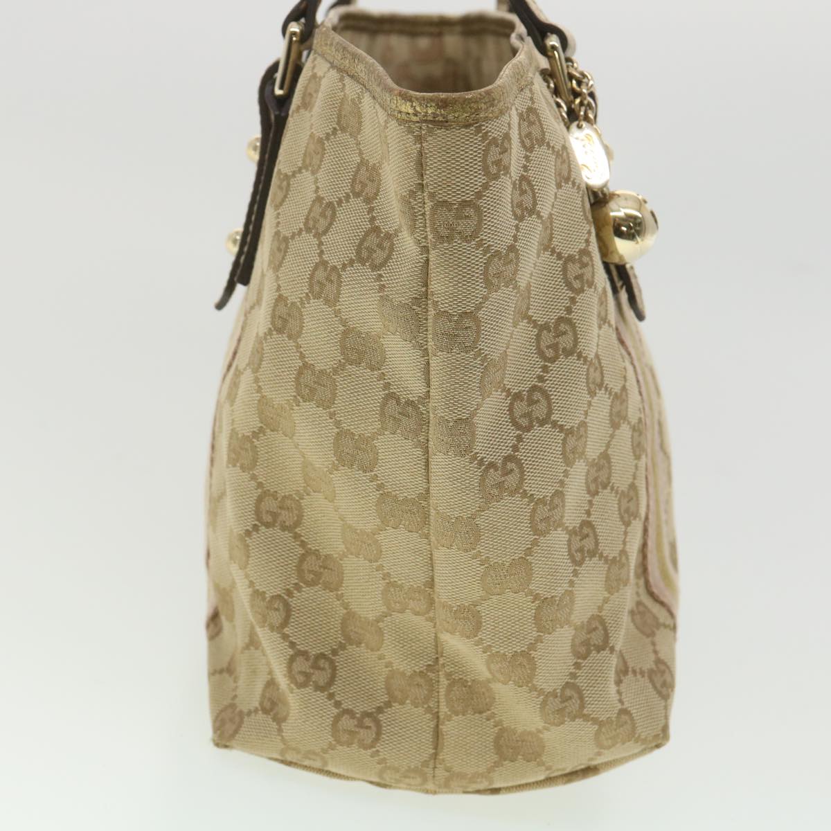 GUCCI GG Canvas Tote Bag Beige Gold 137396 ac1626