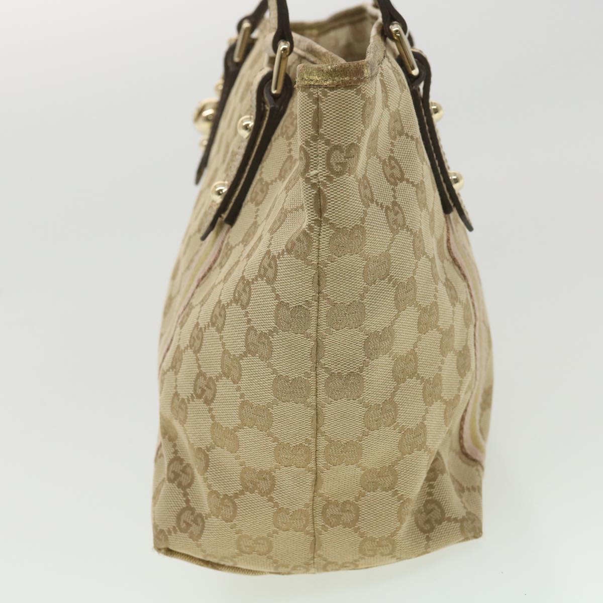 GUCCI GG Canvas Tote Bag Beige Gold 137396 ac1626