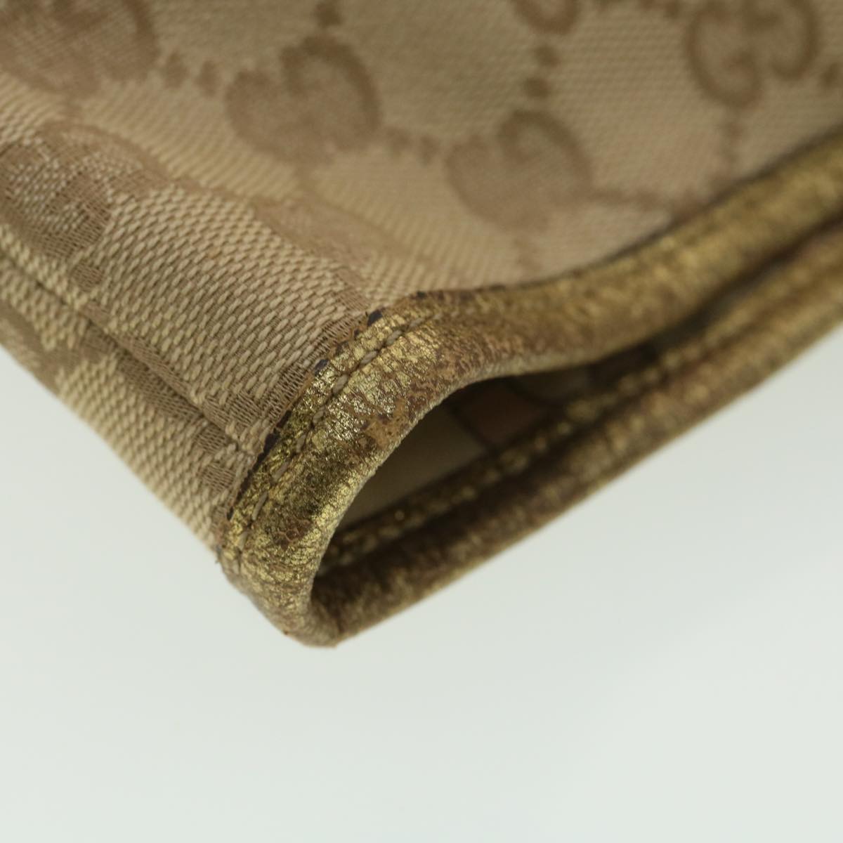 GUCCI GG Canvas Tote Bag Beige Gold 137396 ac1626