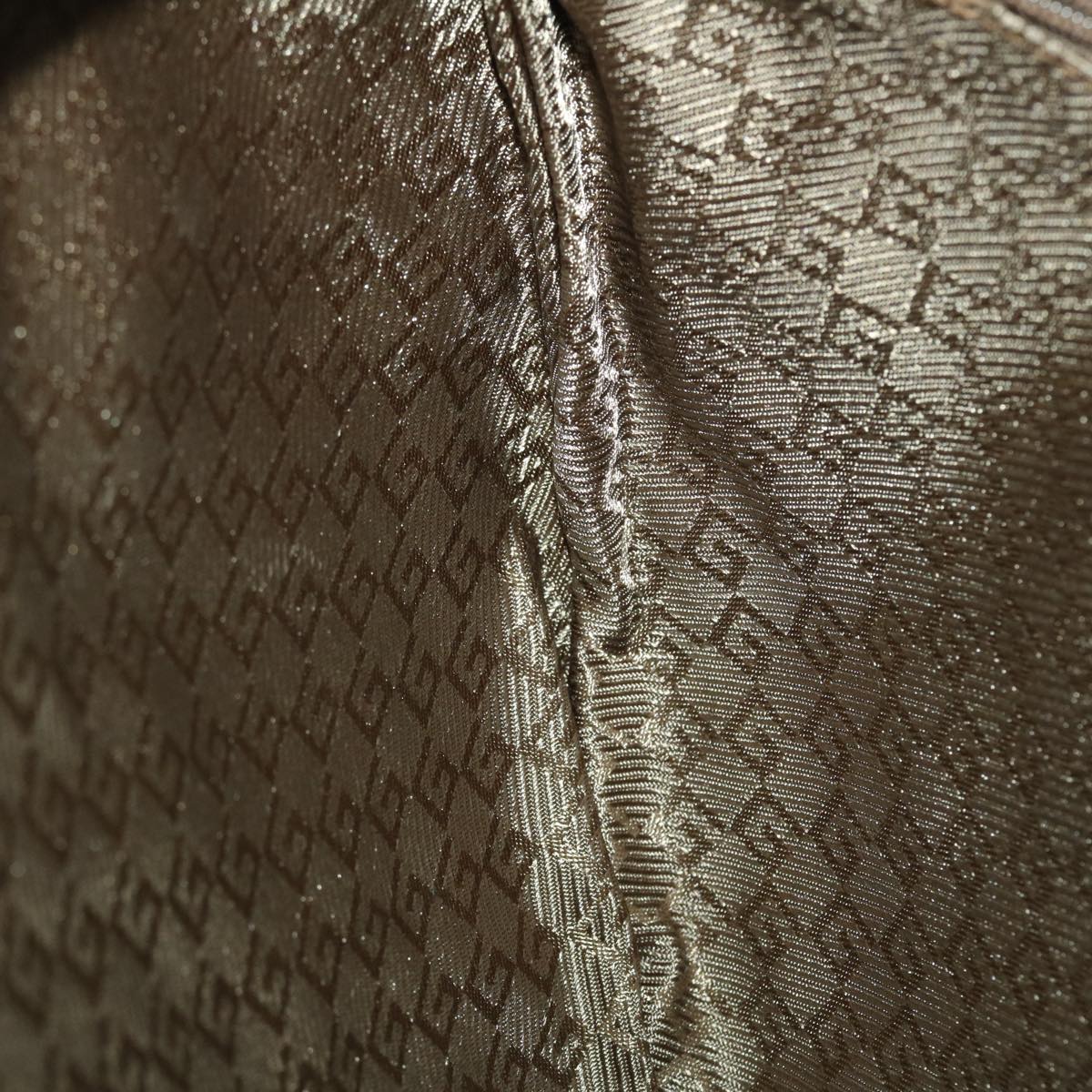 GUCCI Sherry Line Shoulder Bag Canvas Gold ac1764