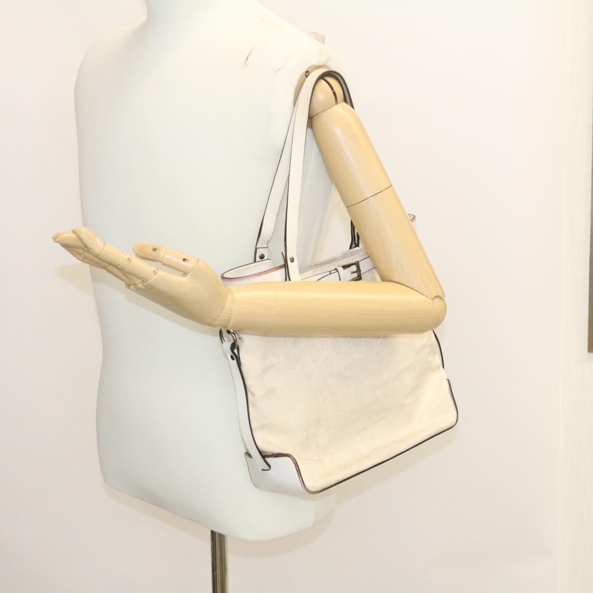 GUCCI GG Canvas Tote Bag Beige ac193
