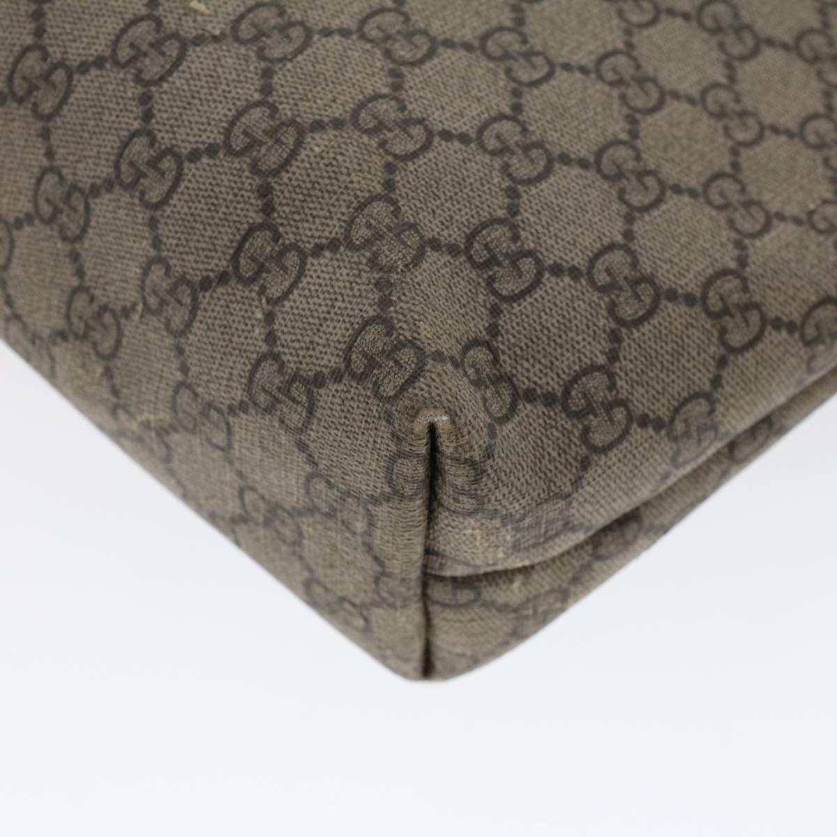 GUCCI GG Canvas Tote Bag PVC Leather Beige 211138 ac1991