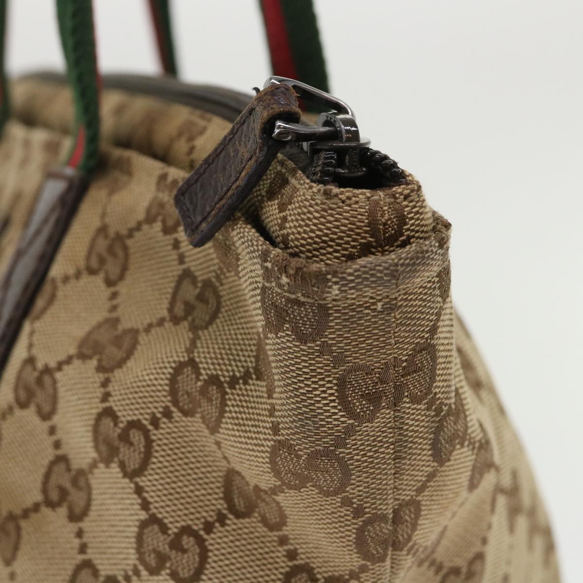 GUCCI GG Canvas Web Sherry Line Tote Bag Beige Red Green 131228 ac2026