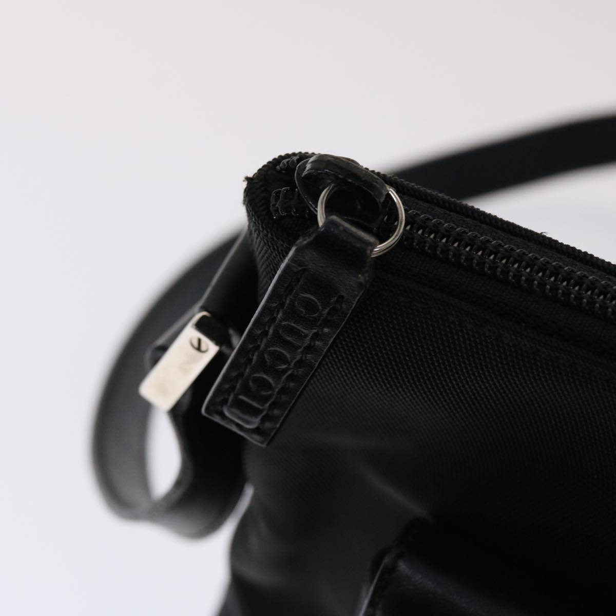 GUCCI Shoulder Bag Nylon Leather Black 00228650504 ac2038