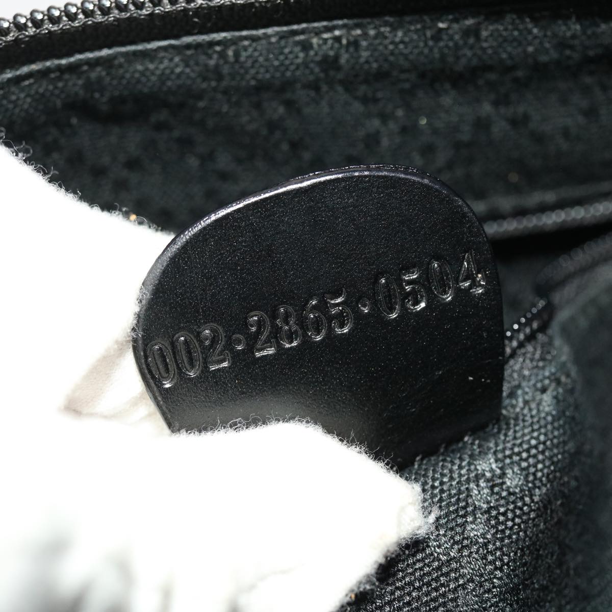 GUCCI Shoulder Bag Nylon Leather Black 00228650504 ac2038