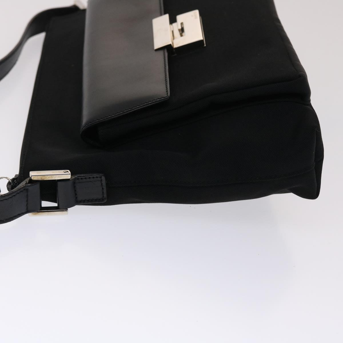 GUCCI Shoulder Bag Nylon Leather Black 00228650504 ac2038