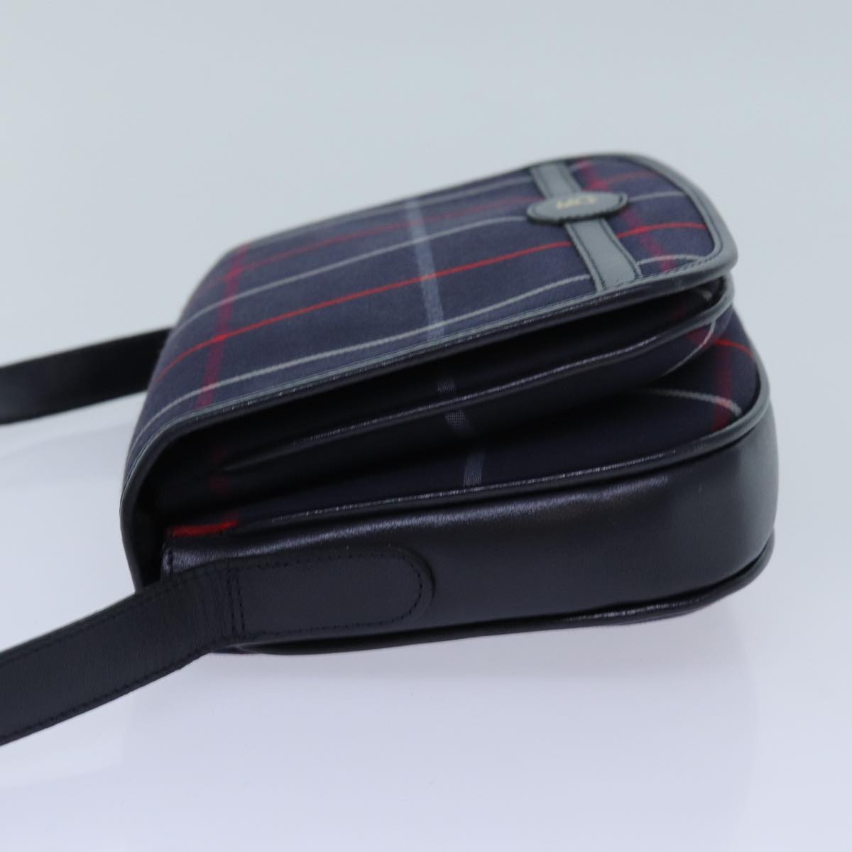 BurberrySs Nova Check Shoulder Bag Canvas Navy Auth ac2919