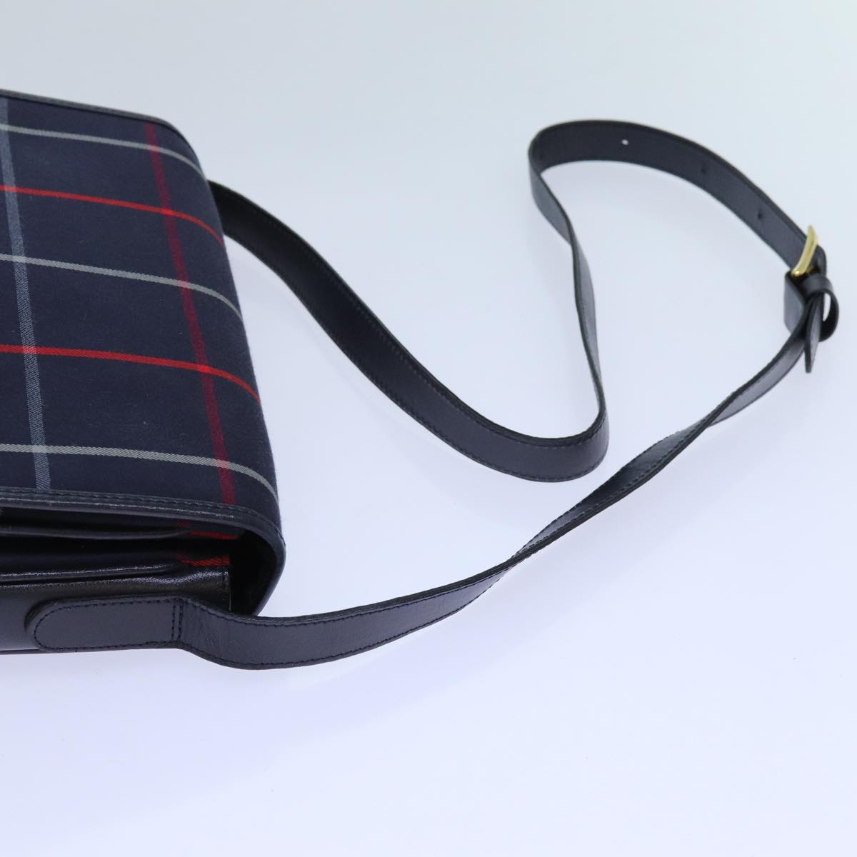 BurberrySs Nova Check Shoulder Bag Canvas Navy Auth ac2919