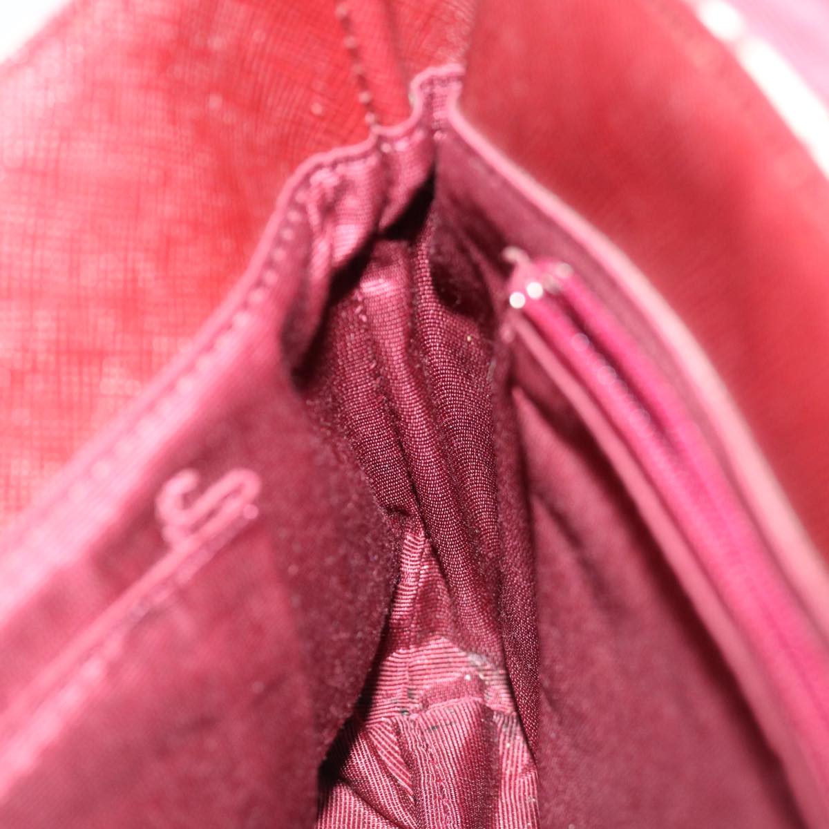 Burberry Nova Check Shoulder Bag Canvas Red Auth ac2926