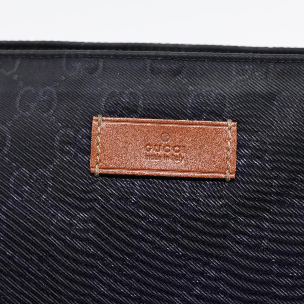 GUCCI GG Canvas Shoulder Bag Navy Silver 314529 Auth ac3201