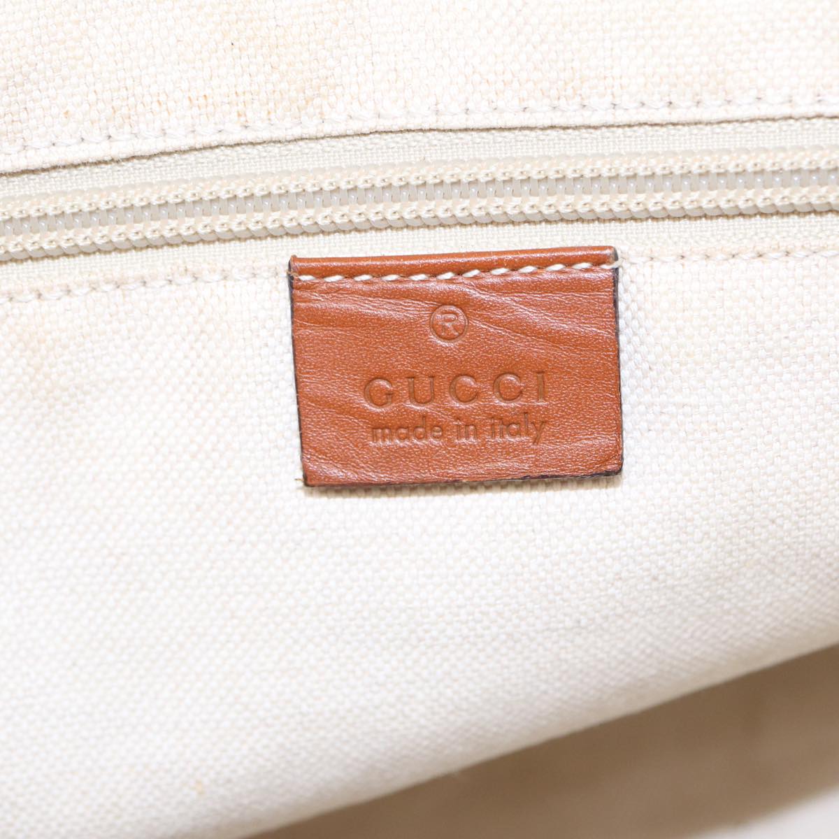 GUCCI GG Canvas Shoulder Bag Navy Silver 314529 Auth ac3201