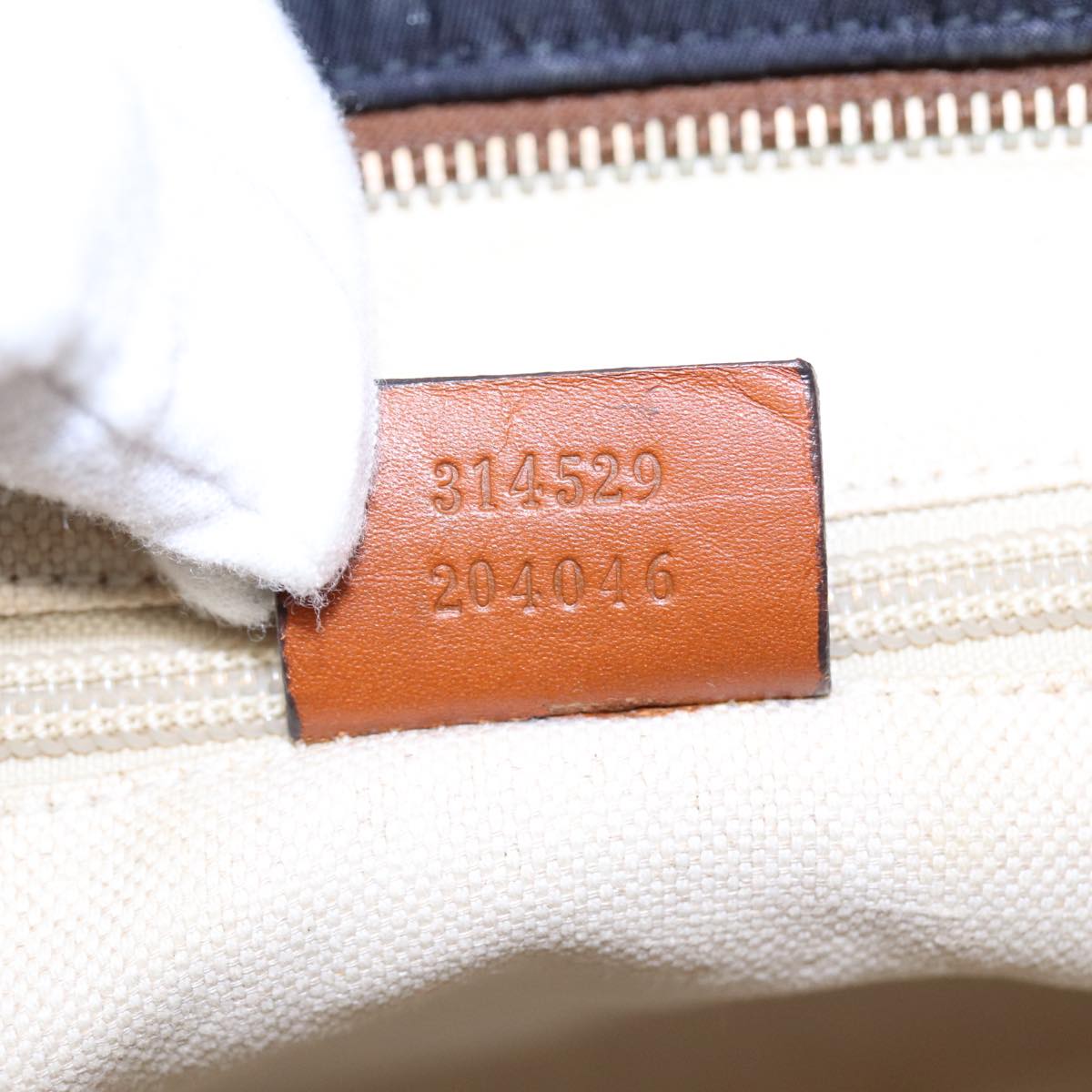 GUCCI GG Canvas Shoulder Bag Navy Silver 314529 Auth ac3201