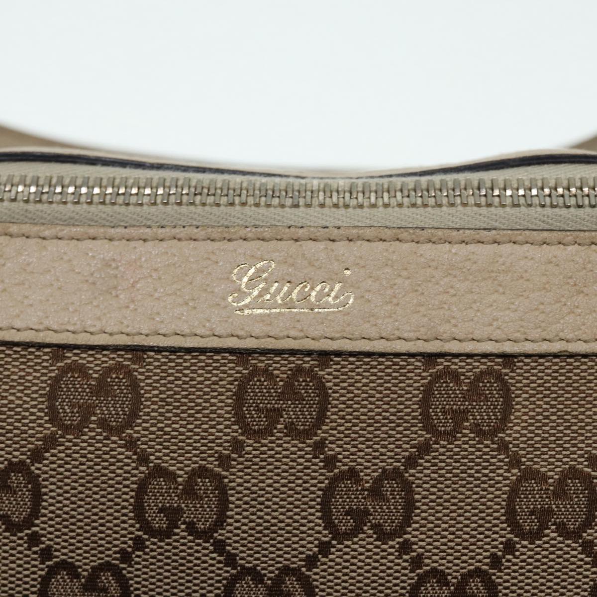 GUCCI GG Canvas Tote Bag Beige Gold 141470 Auth ac3206