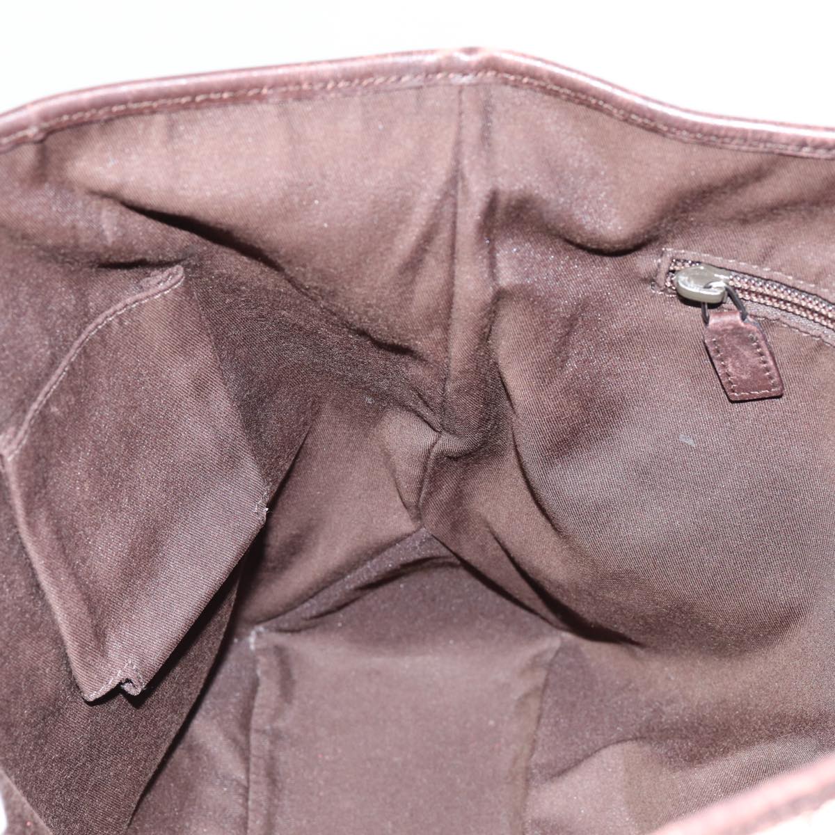 GUCCI GG Canvas Tote Bag Beige Silver 145971 Auth ac3208