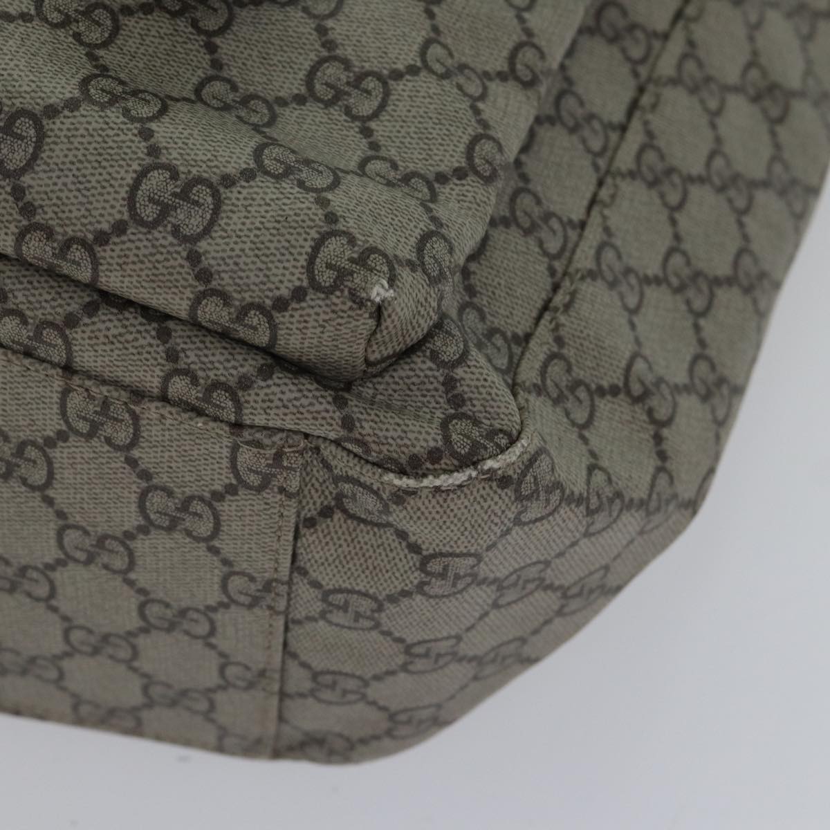 GUCCI GG Canvas Tote Bag Coated Canvas Beige Auth ac3262