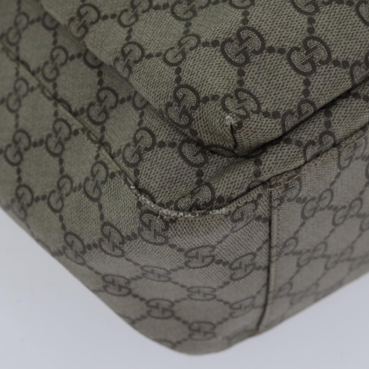 GUCCI GG Canvas Tote Bag Coated Canvas Beige Auth ac3262