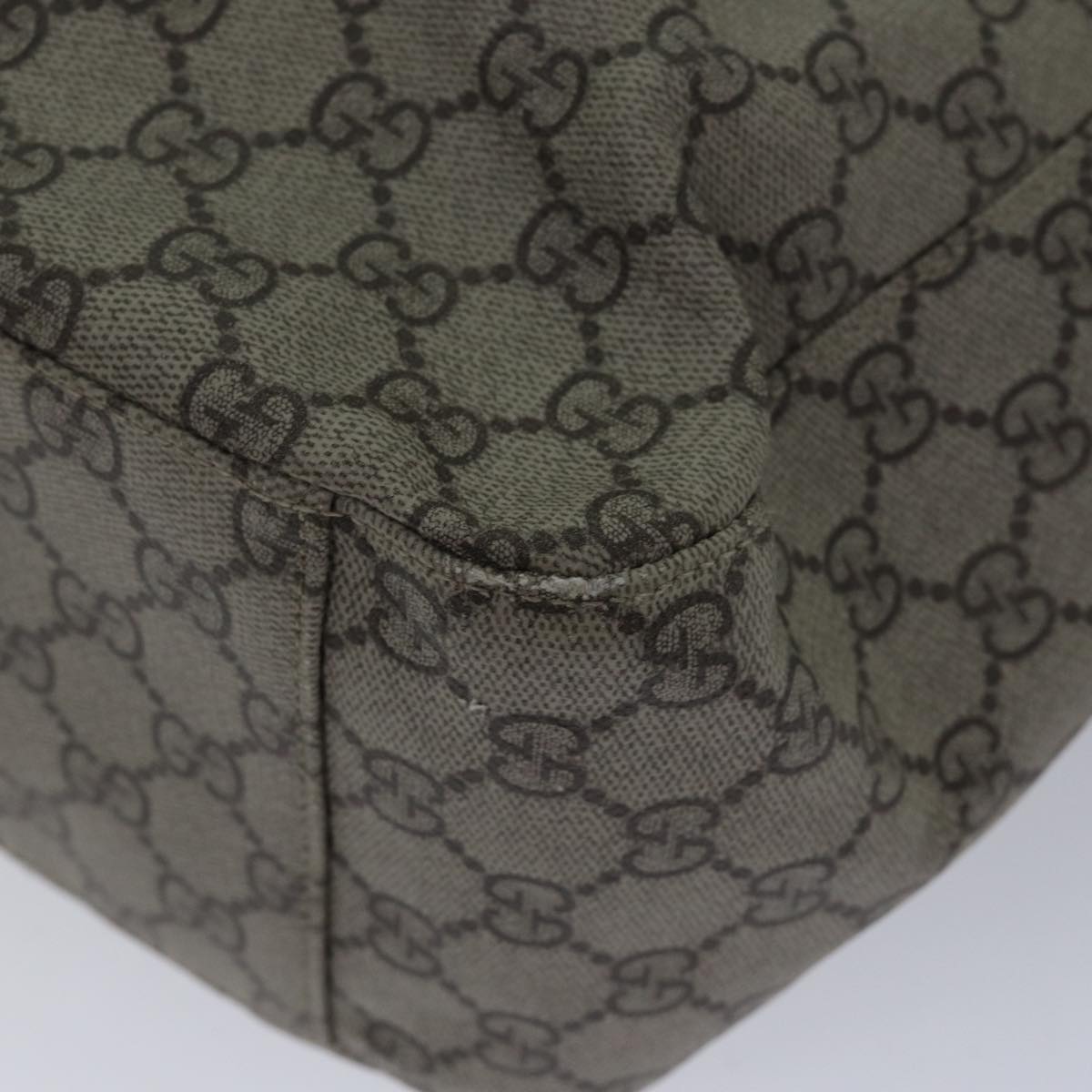 GUCCI GG Canvas Tote Bag Coated Canvas Beige Auth ac3262