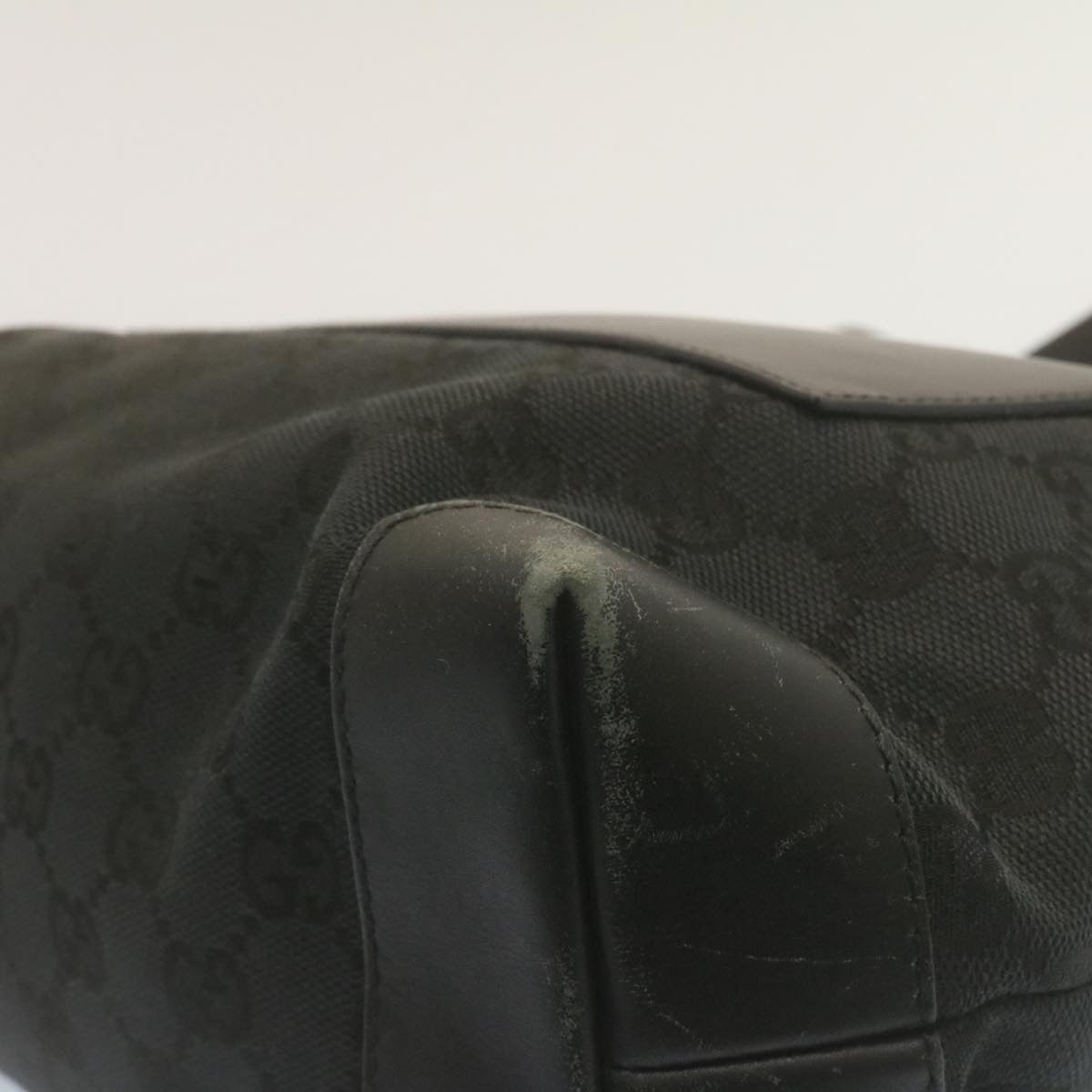GUCCI GG Canvas Tote Bag Black ac596