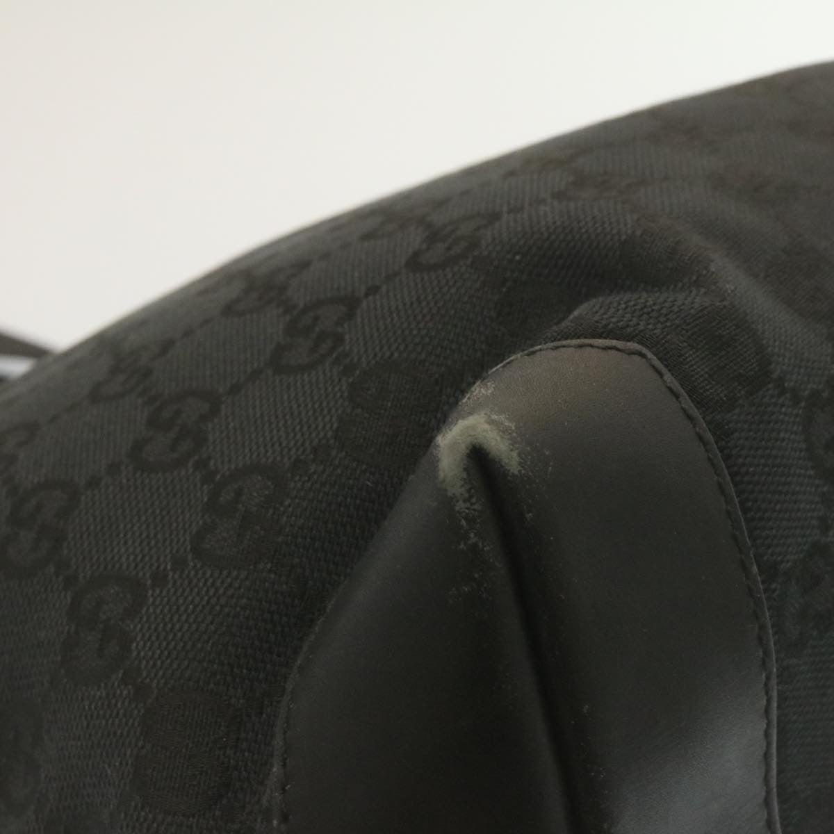GUCCI GG Canvas Tote Bag Black ac596