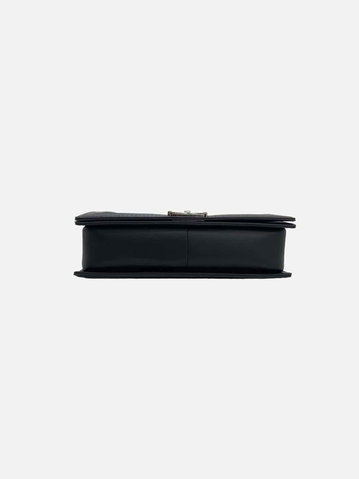 CHANEL Boy Black Quilted Shoulder Bag