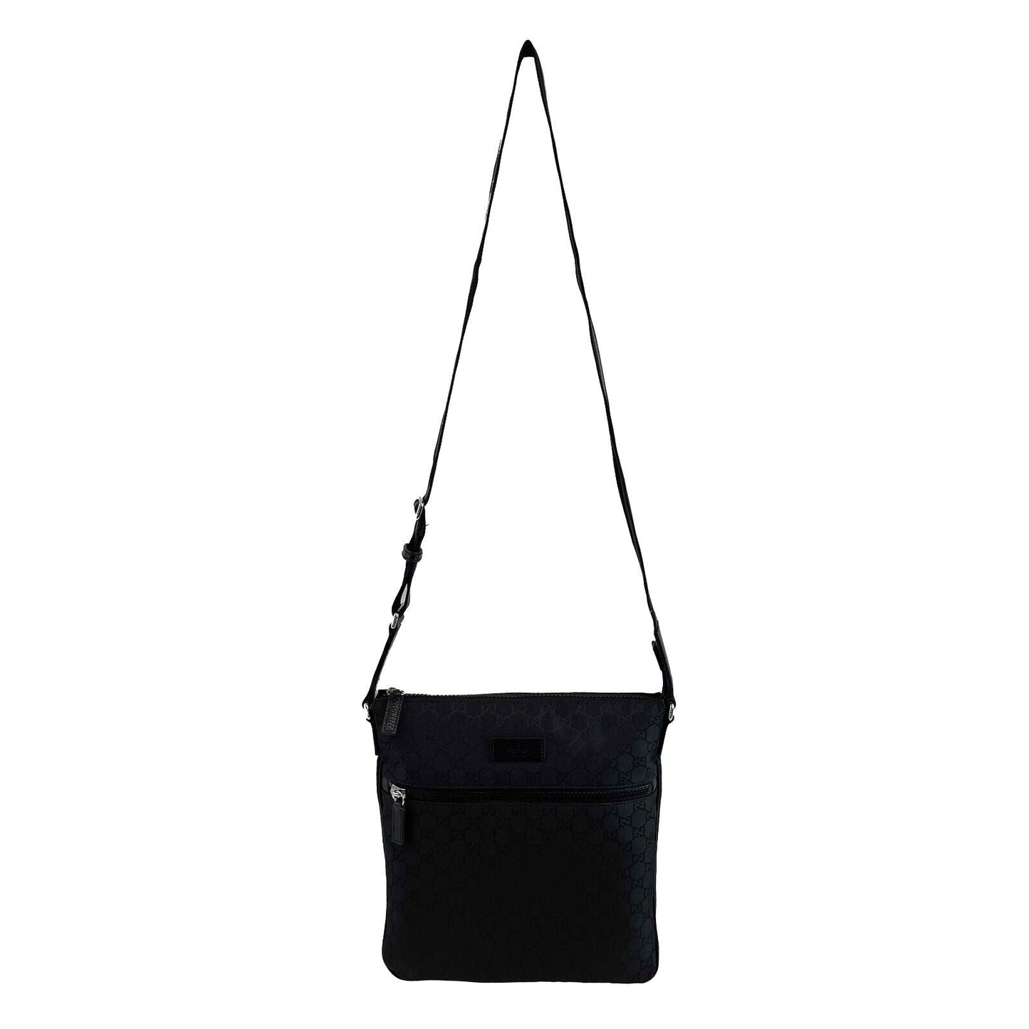 GUCCI New w/o Tags Front Zip Flat Messenger Crossbody Bag