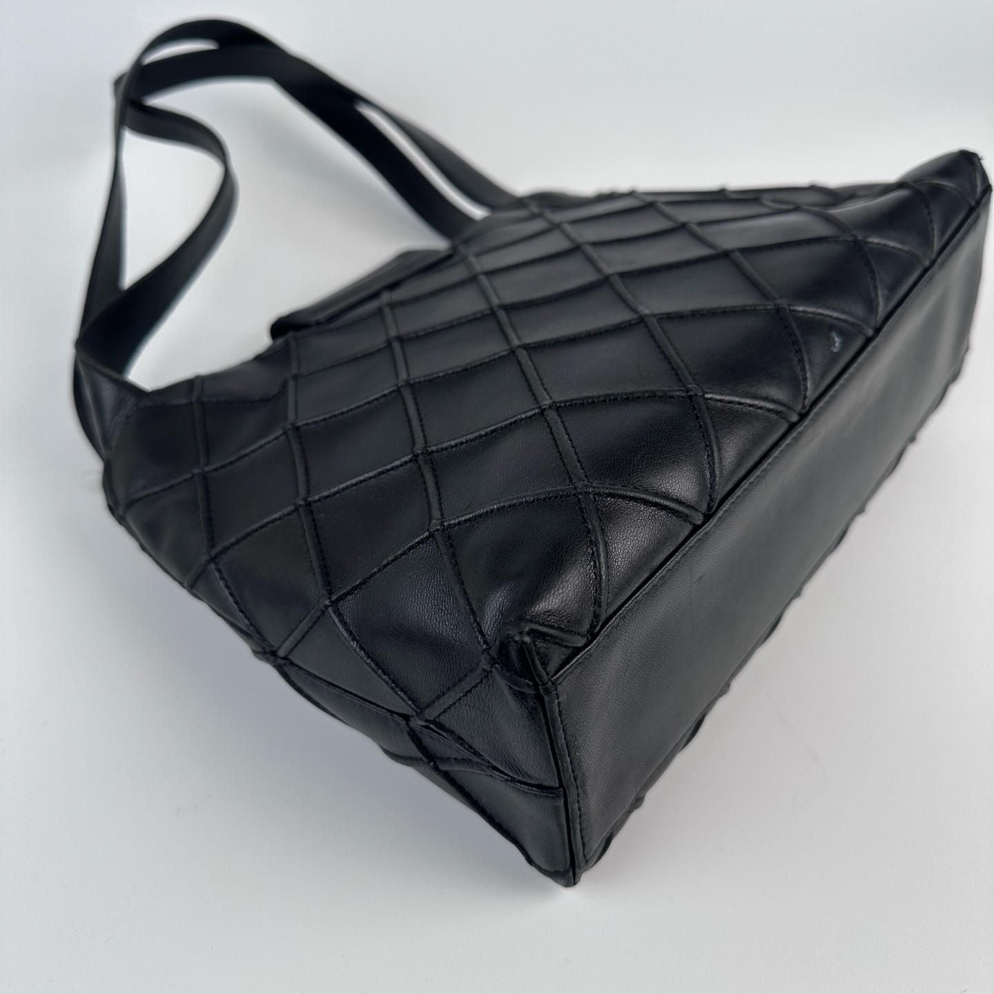 CHANEL | Bags | Chanelbicoloneturn Lock Leather Black Shoulder Bag MR