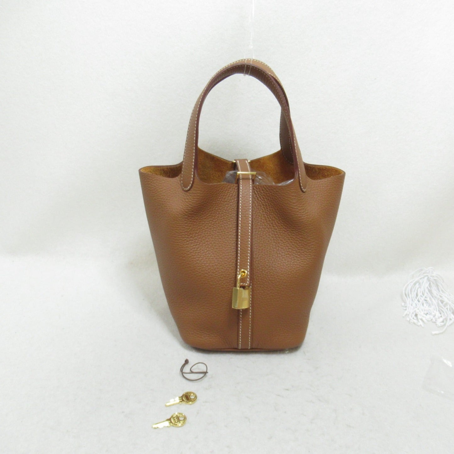 Hermes Picotin Lock PM G Handbag Handbag Handbag Leather Togo Brown 056289CC