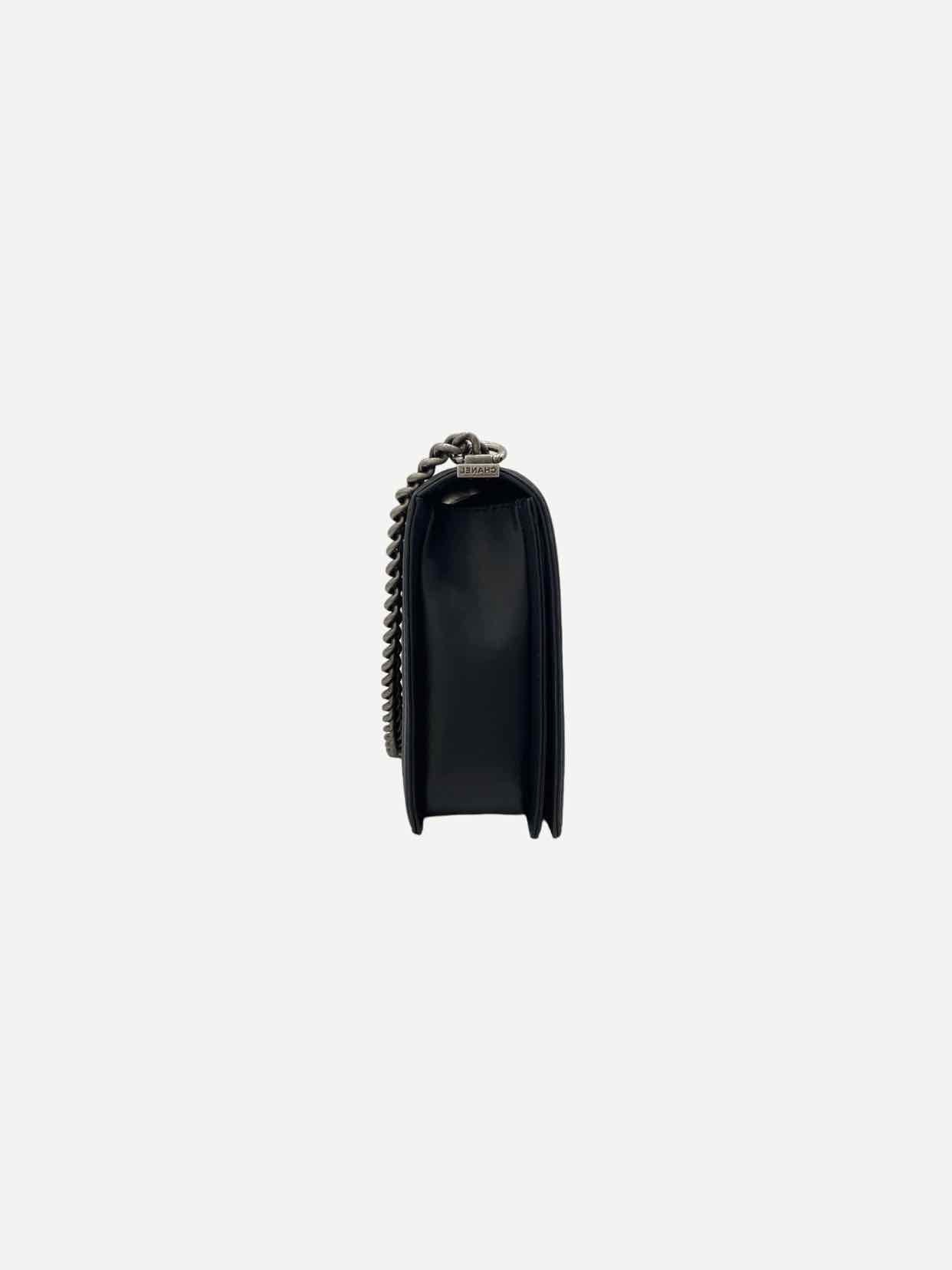 CHANEL Boy Black Quilted Shoulder Bag