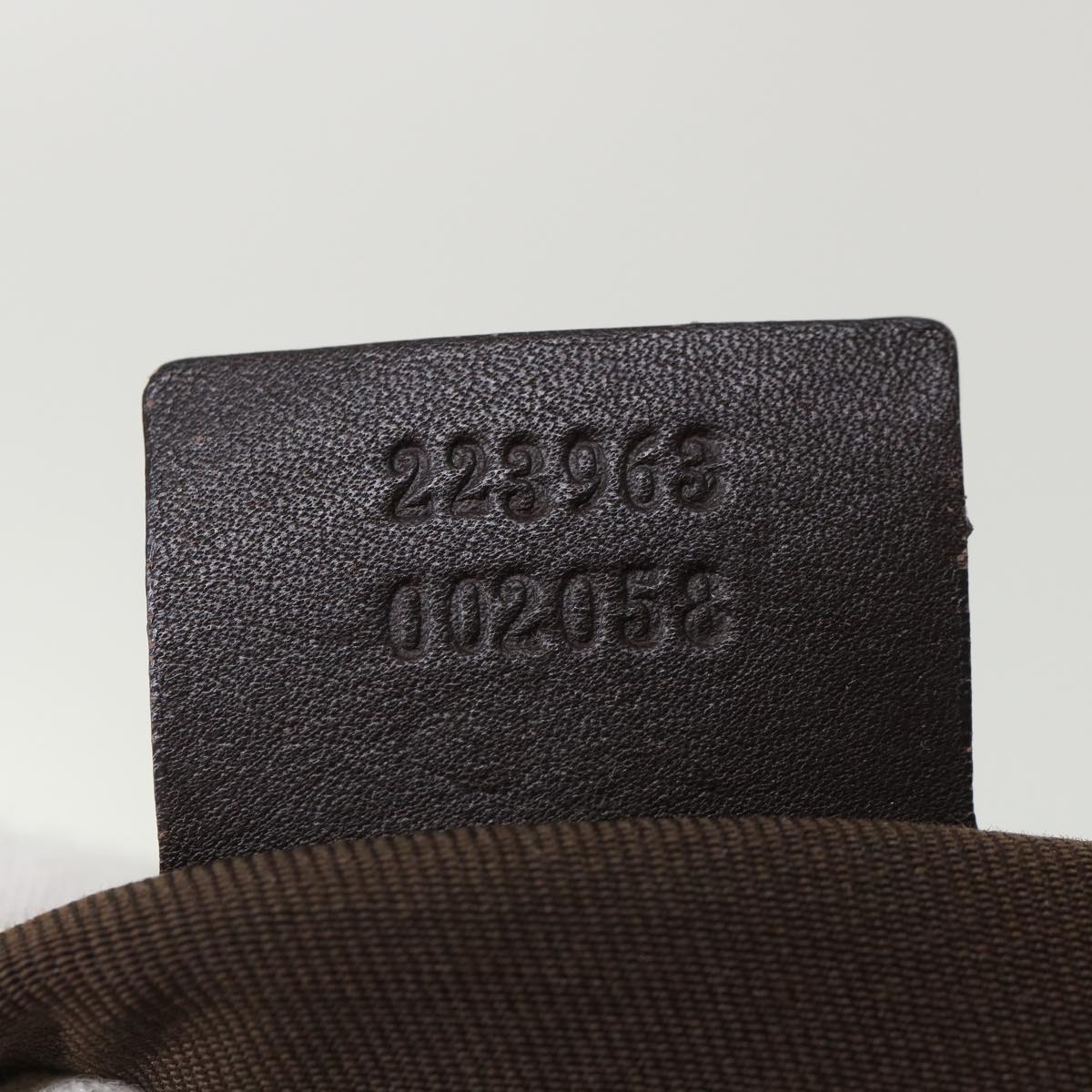 GUCCI GG Canvas Tote Bag Coated Canvas Beige Dark Brown am3623