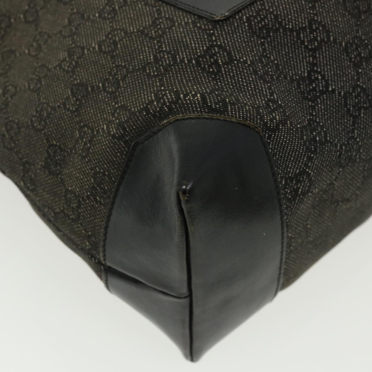 GUCCI GG Canvas Tote Bag Black 34339 am3809