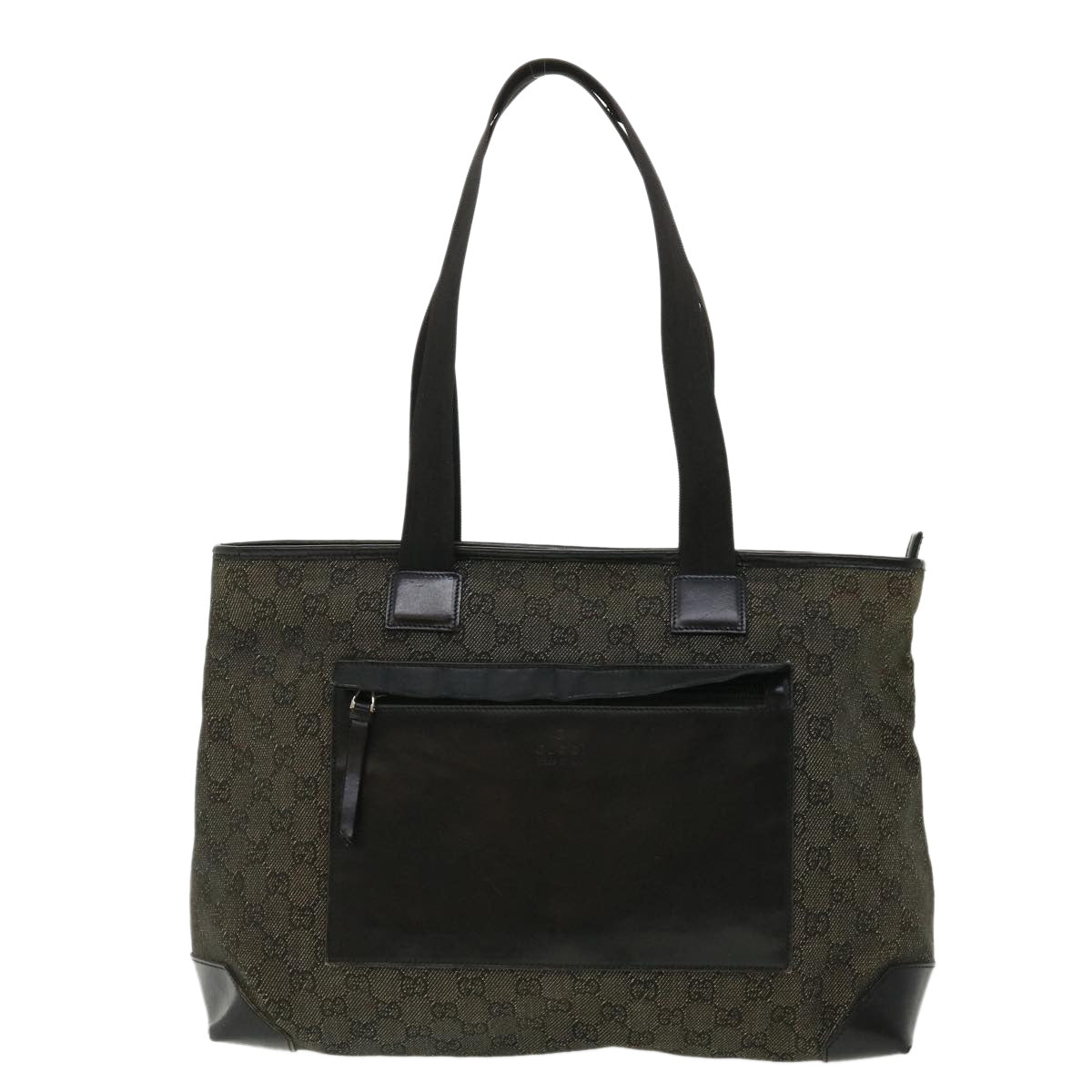 GUCCI GG Canvas Tote Bag Black 34339 am3809