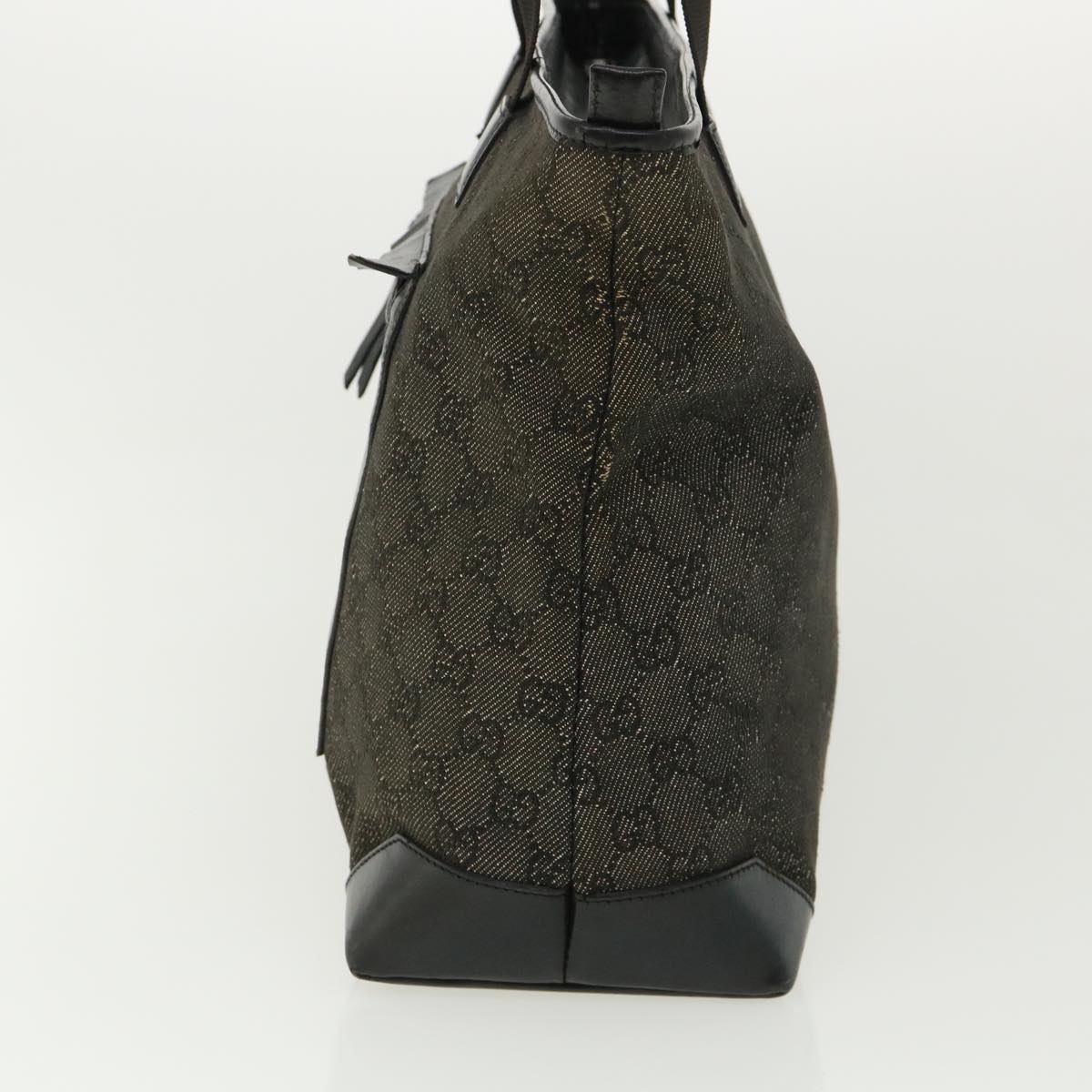 GUCCI GG Canvas Tote Bag Black 34339 am3809