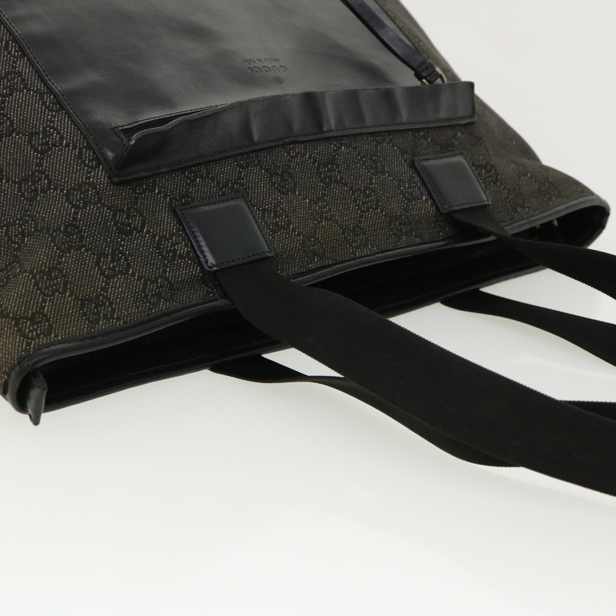 GUCCI GG Canvas Tote Bag Black 34339 am3809