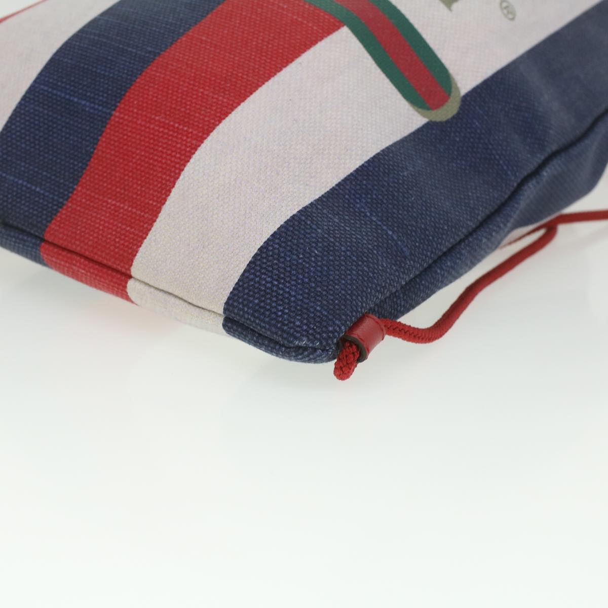 GUCCI Web Sherry Line Backpack Canvas Tricolor Red Blue Green 473872 am3970