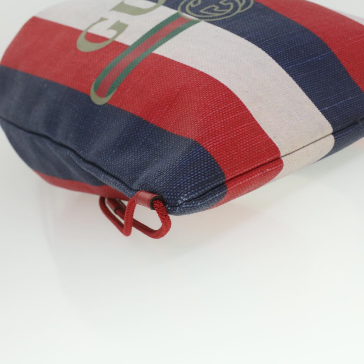 GUCCI Web Sherry Line Backpack Canvas Tricolor Red Blue Green 473872 am3970