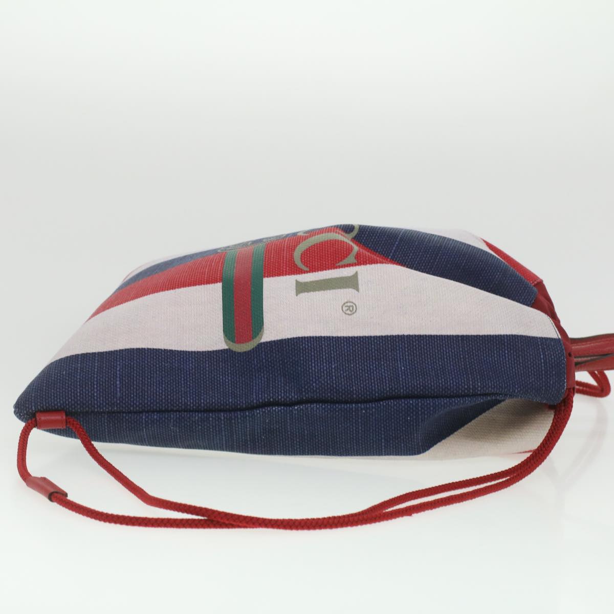 GUCCI Web Sherry Line Backpack Canvas Tricolor Red Blue Green 473872 am3970