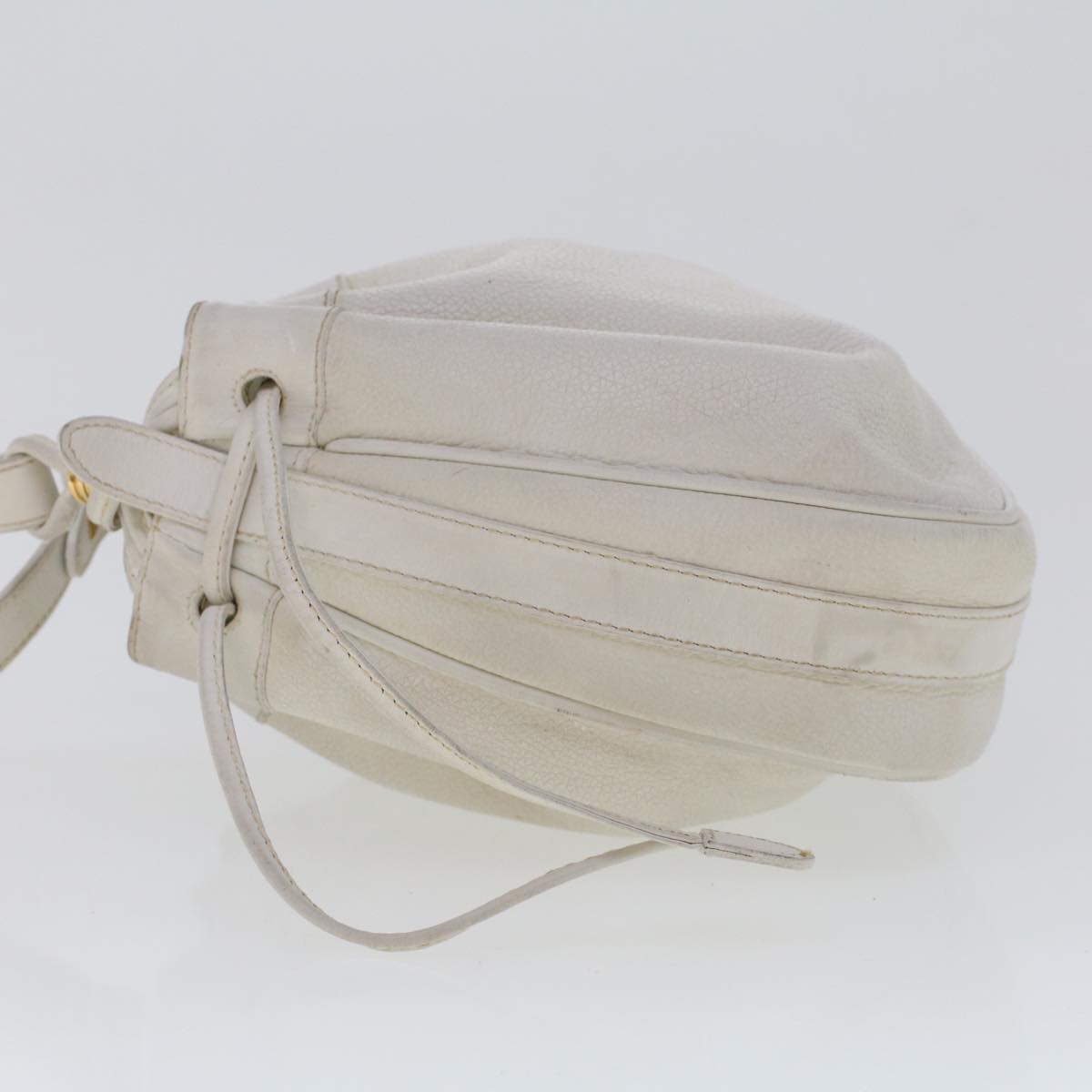 GUCCI Shoulder Bag Leather White am4457