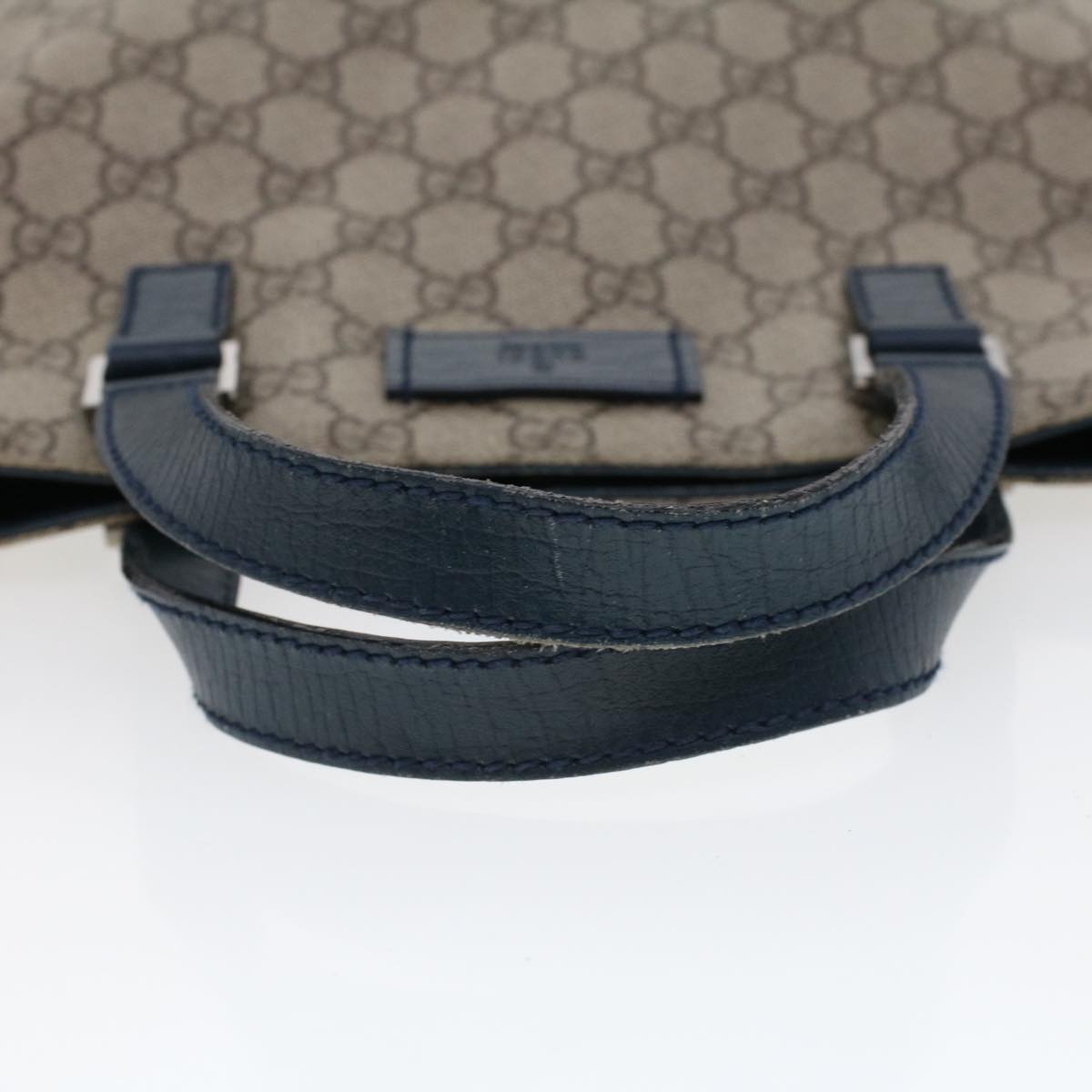 GUCCI GG Canvas Tote Bag PVC Leather Beige am4470