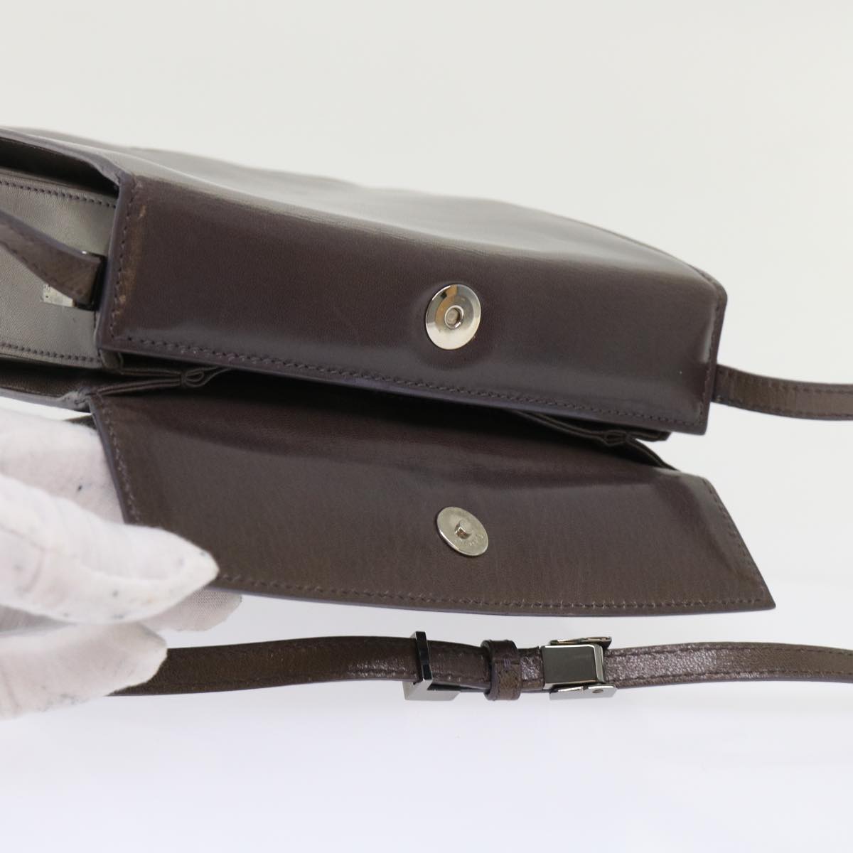 GUCCI Shoulder Bag Leather Outlet Gray 007.2014/3444 am4648