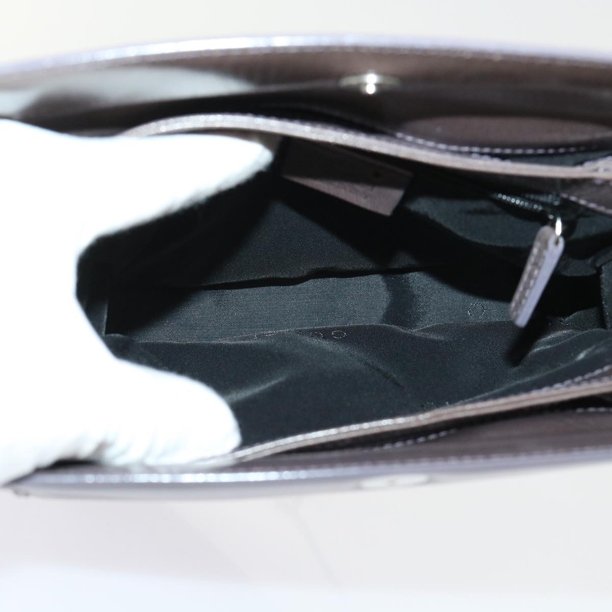 GUCCI Shoulder Bag Leather Outlet Gray 007.2014/3444 am4648