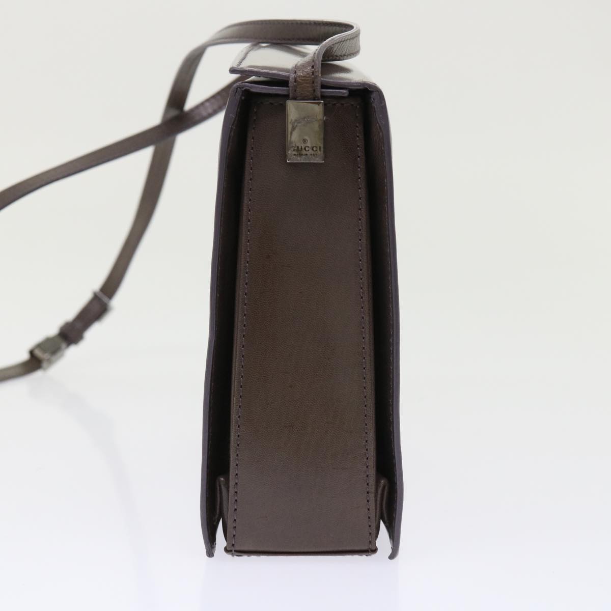 GUCCI Shoulder Bag Leather Outlet Gray 007.2014/3444 am4648