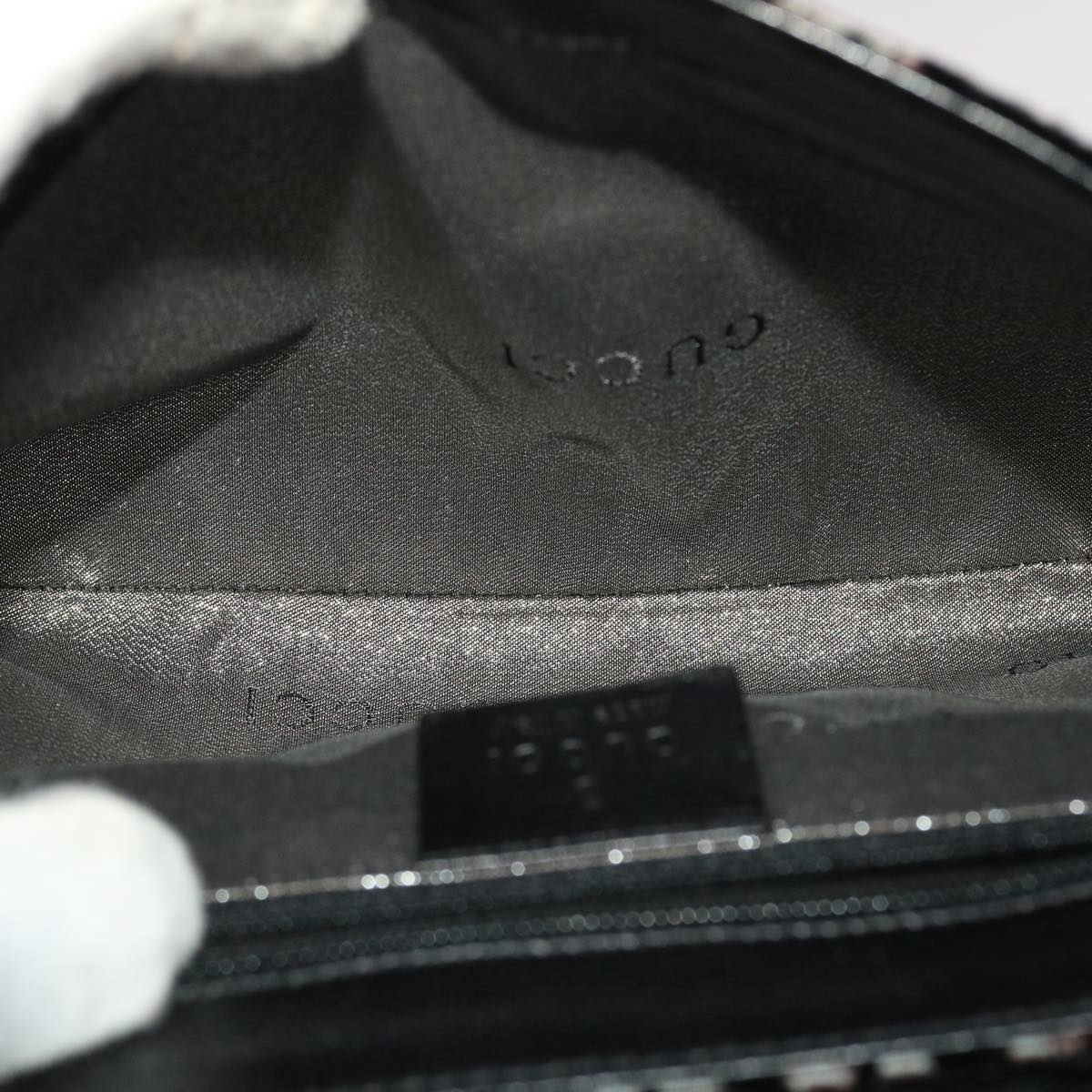 GUCCI Chain Shoulder Bag Velor Black 0013829 am4747