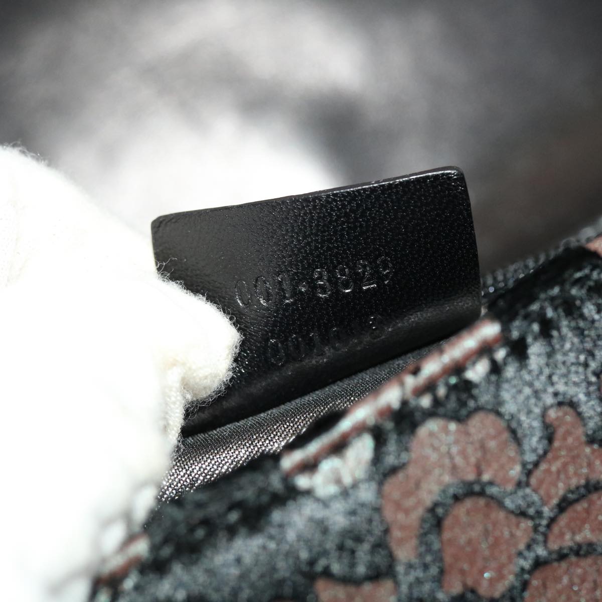 GUCCI Chain Shoulder Bag Velor Black 0013829 am4747