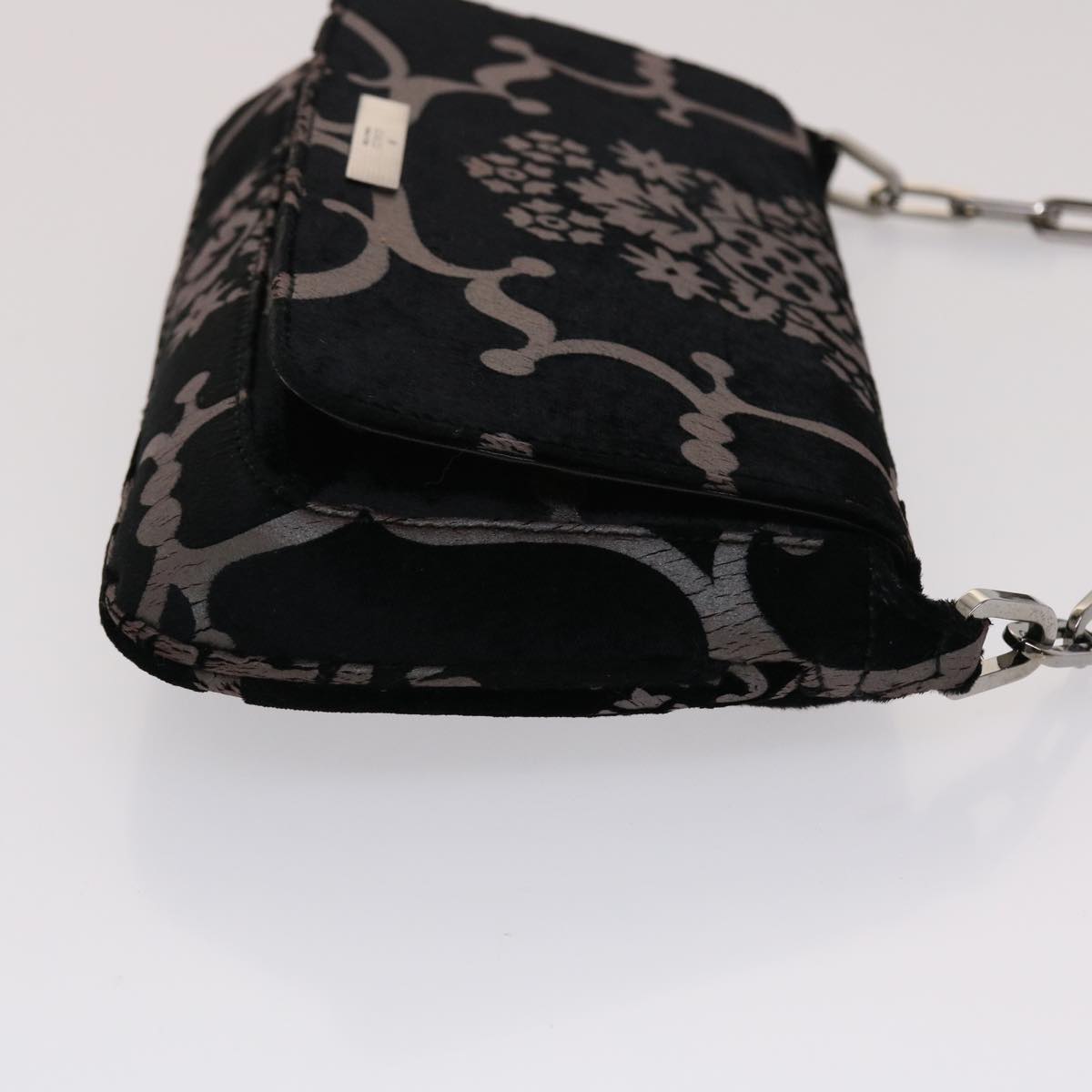 GUCCI Chain Shoulder Bag Velor Black 0013829 am4747