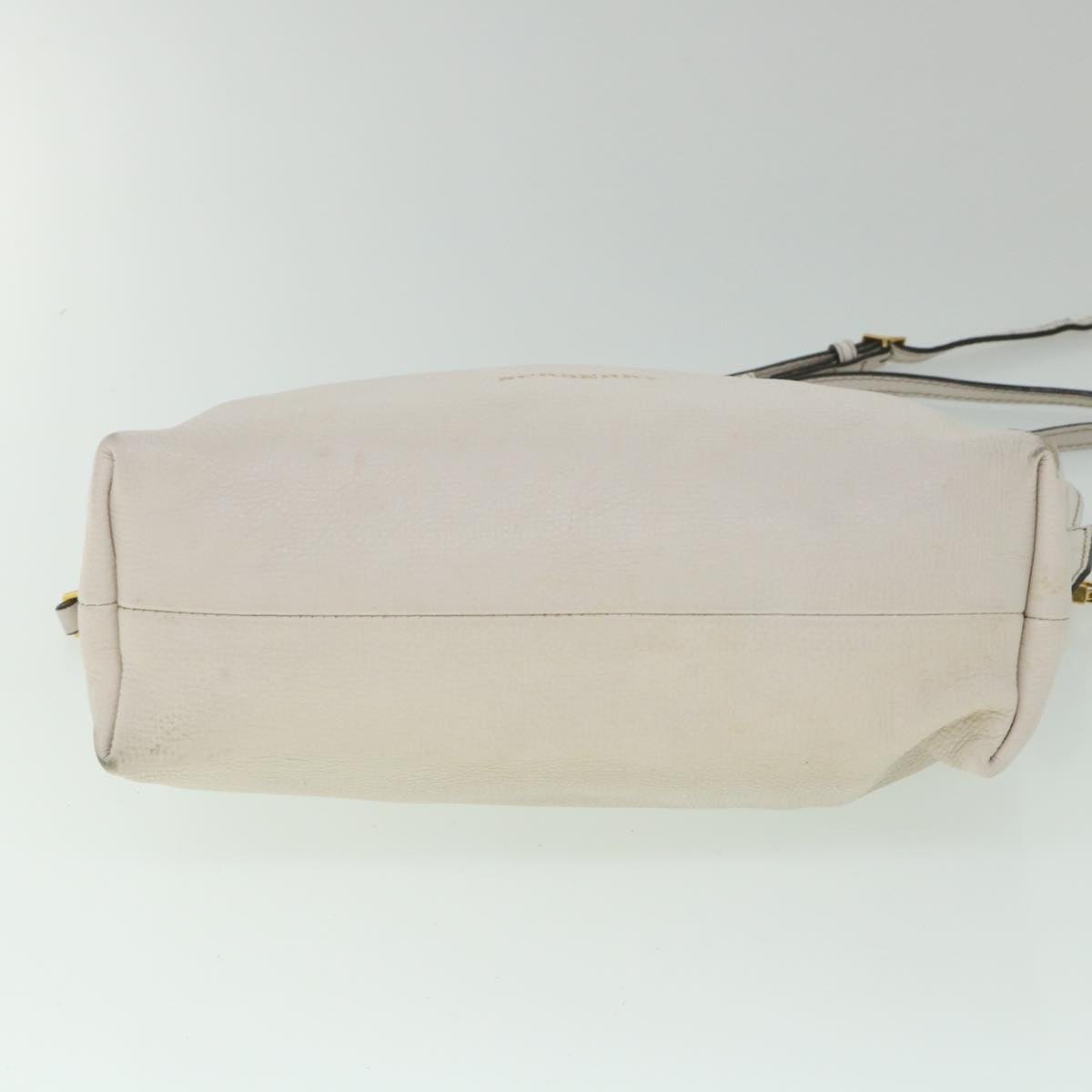Burberry Nova Check Shoulder Bag Leather Beige Auth ar10452