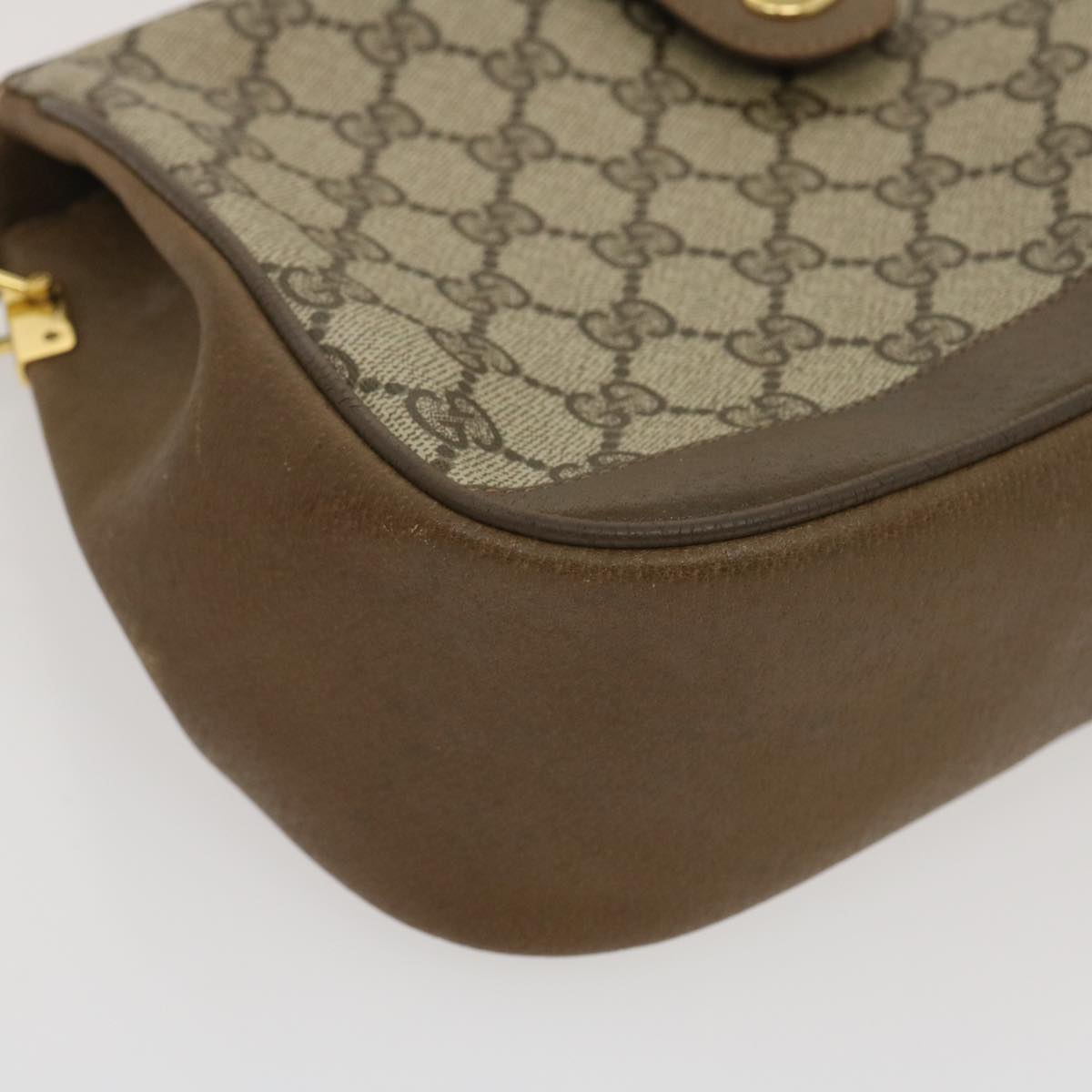 GUCCI Web Sherry Line GG Canvas Shoulder Bag Beige Red Green ar6721