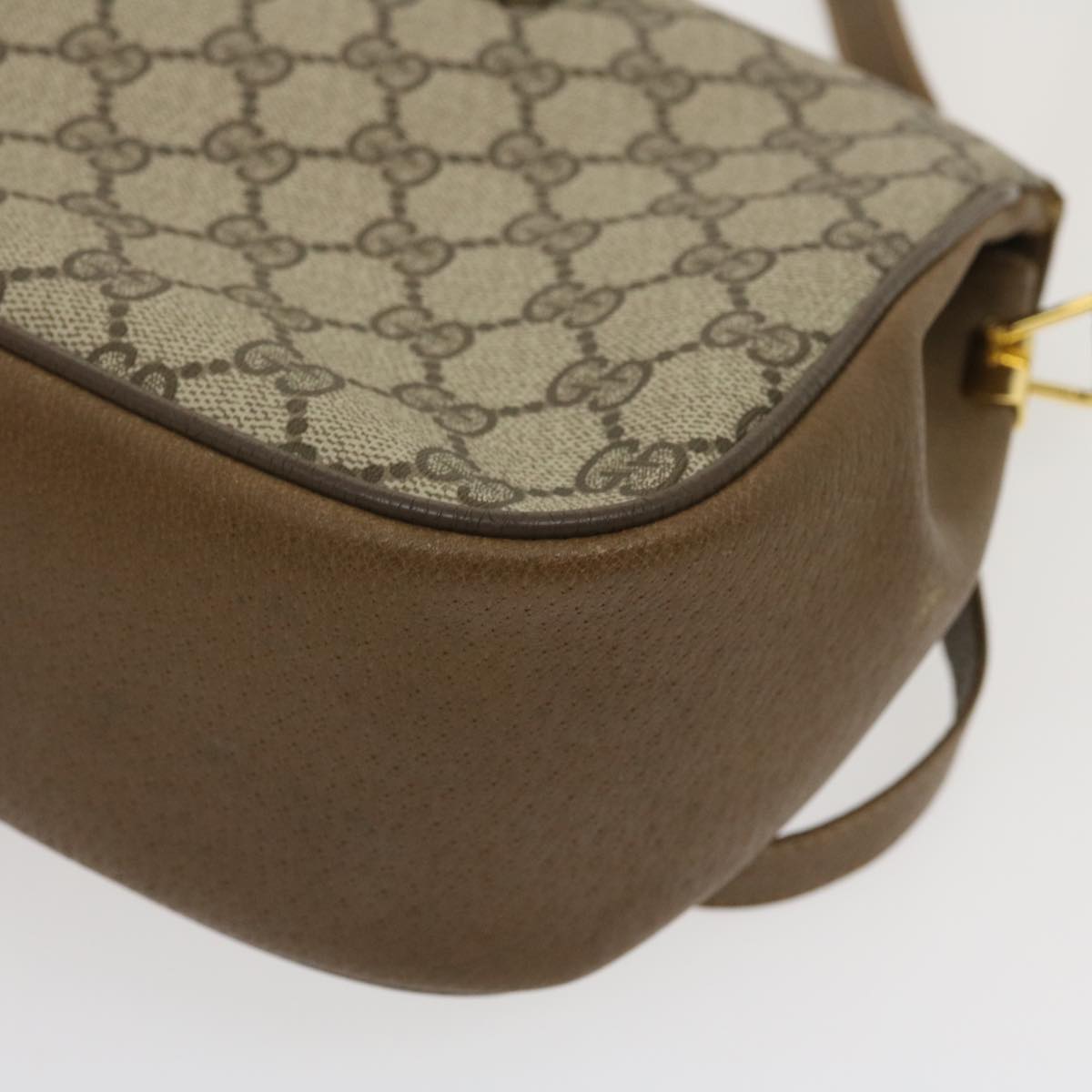 GUCCI Web Sherry Line GG Canvas Shoulder Bag Beige Red Green ar6721