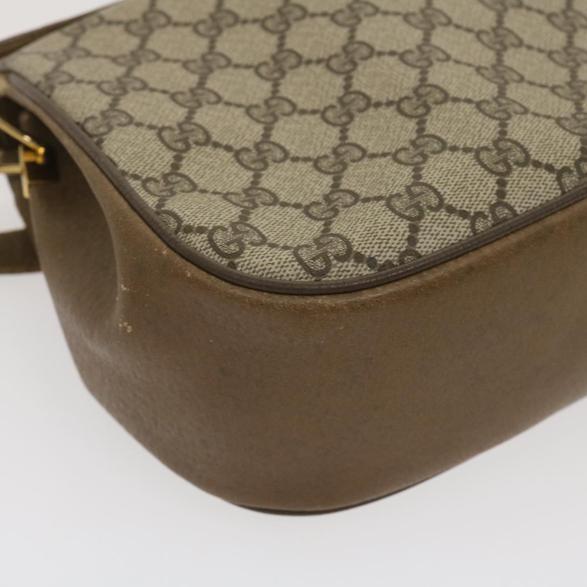 GUCCI Web Sherry Line GG Canvas Shoulder Bag Beige Red Green ar6721
