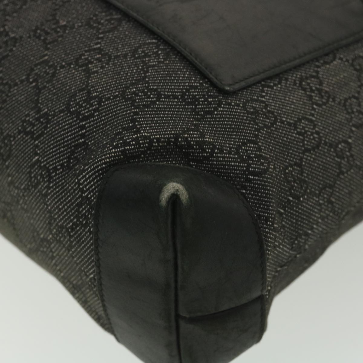 GUCCI GG Canvas Tote Bag Black 28893 ar8950